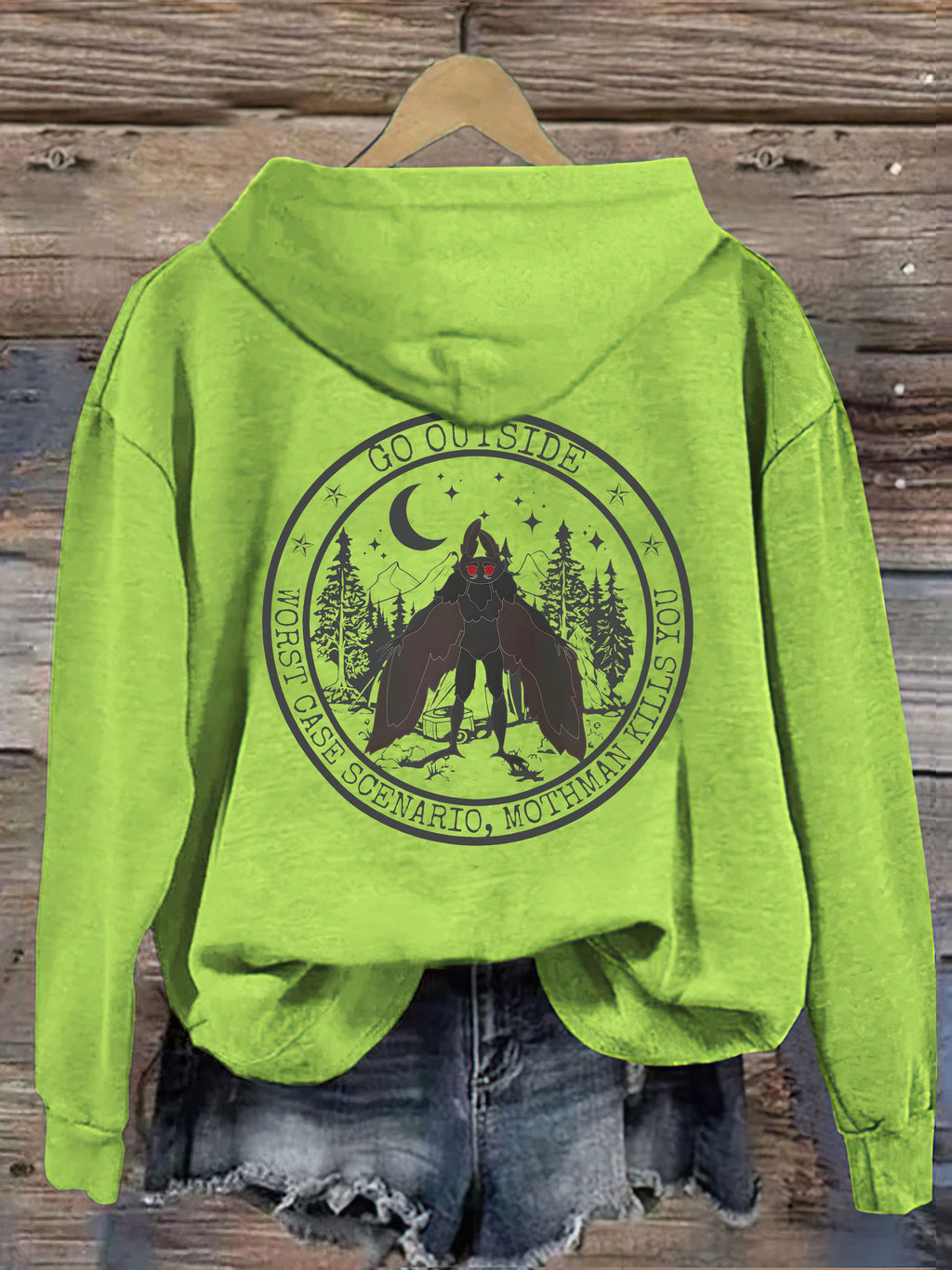 Go Outside Worst Case Scenario Mothman Hoodie
