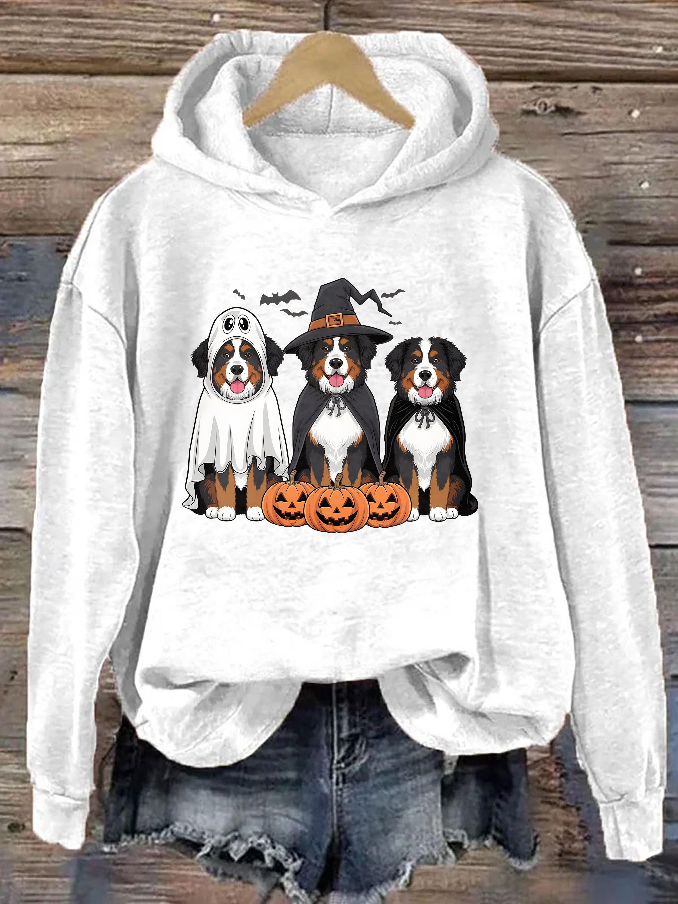 Bernese Mountain Dog Ghost Dogs Hoodie