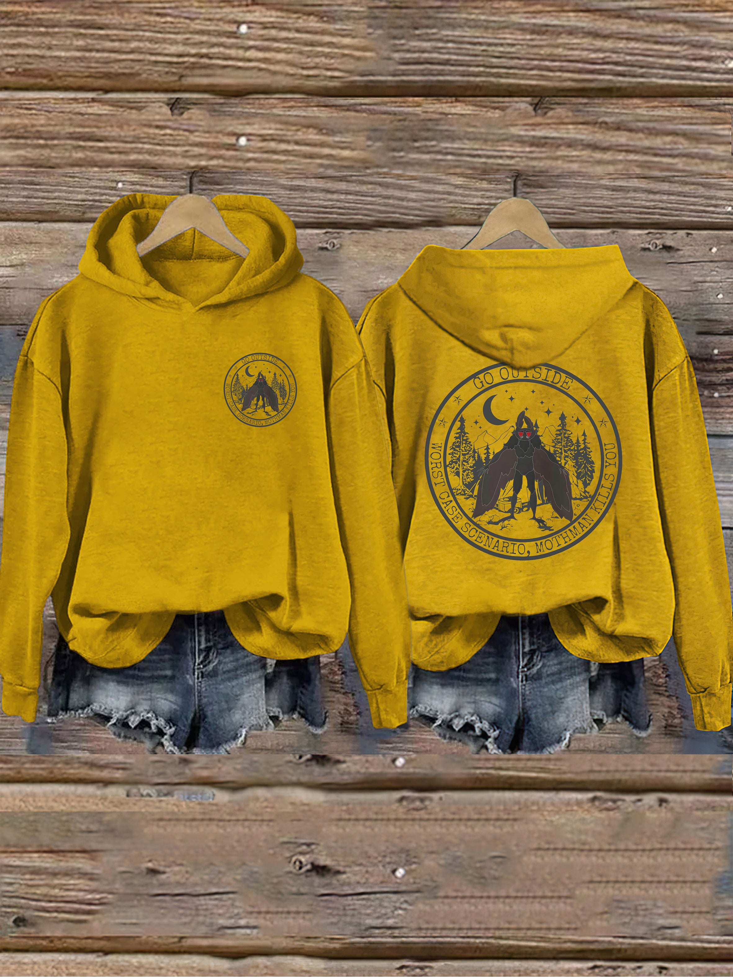 Go Outside Worst Case Scenario Mothman Hoodie
