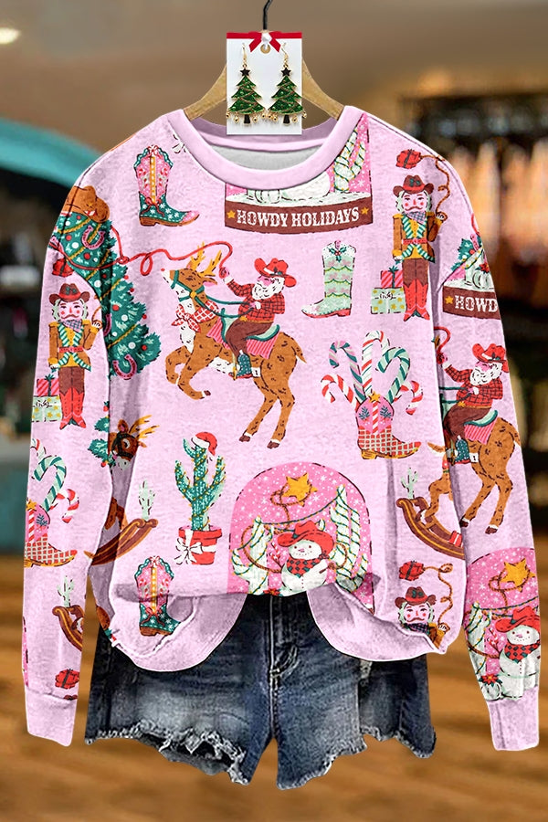 Western Christmas Howdy Holiday Sweatshirt