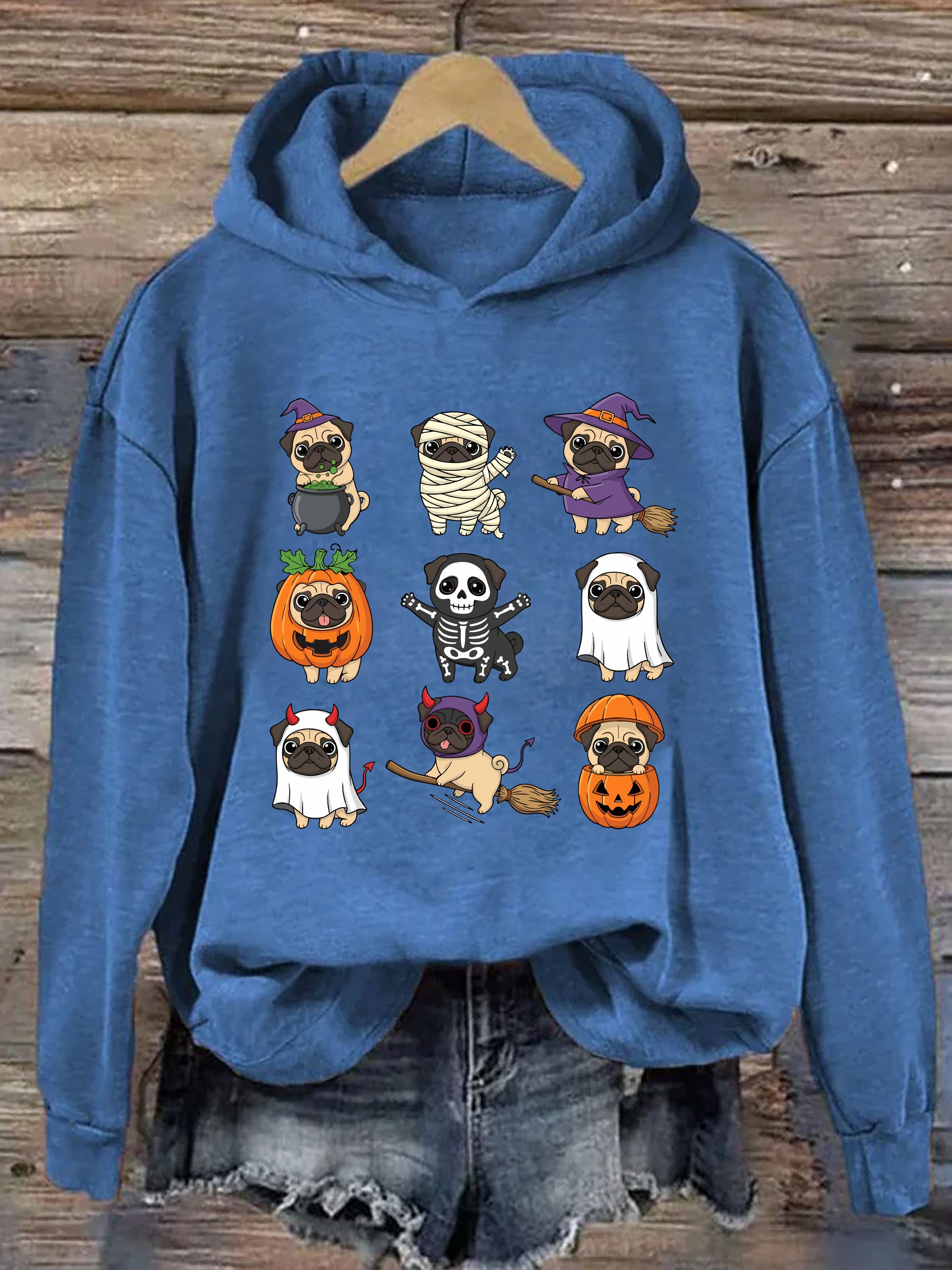 Spooky Pug Ghost Hoodie