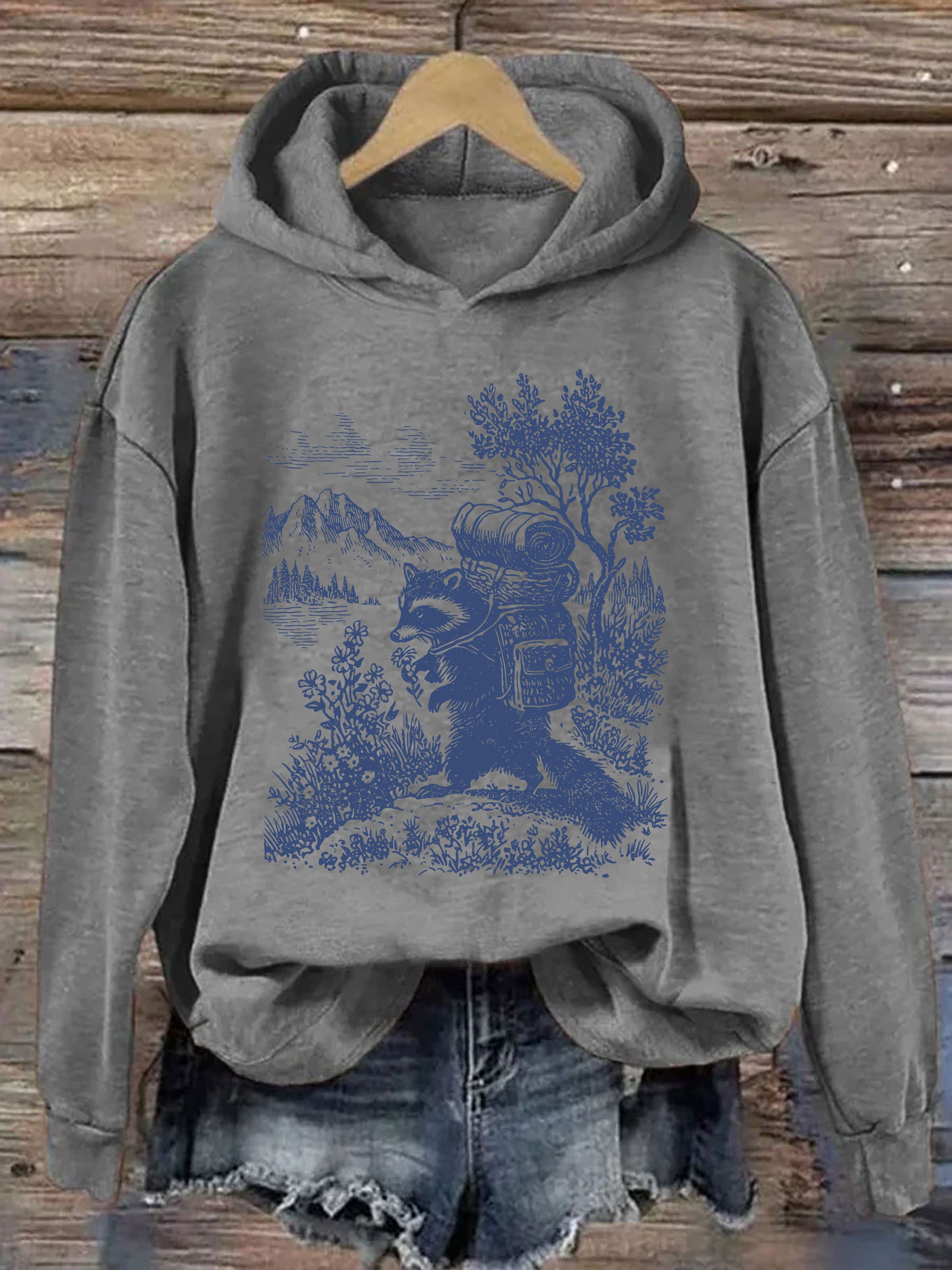Raccoon Hiking Hoodie