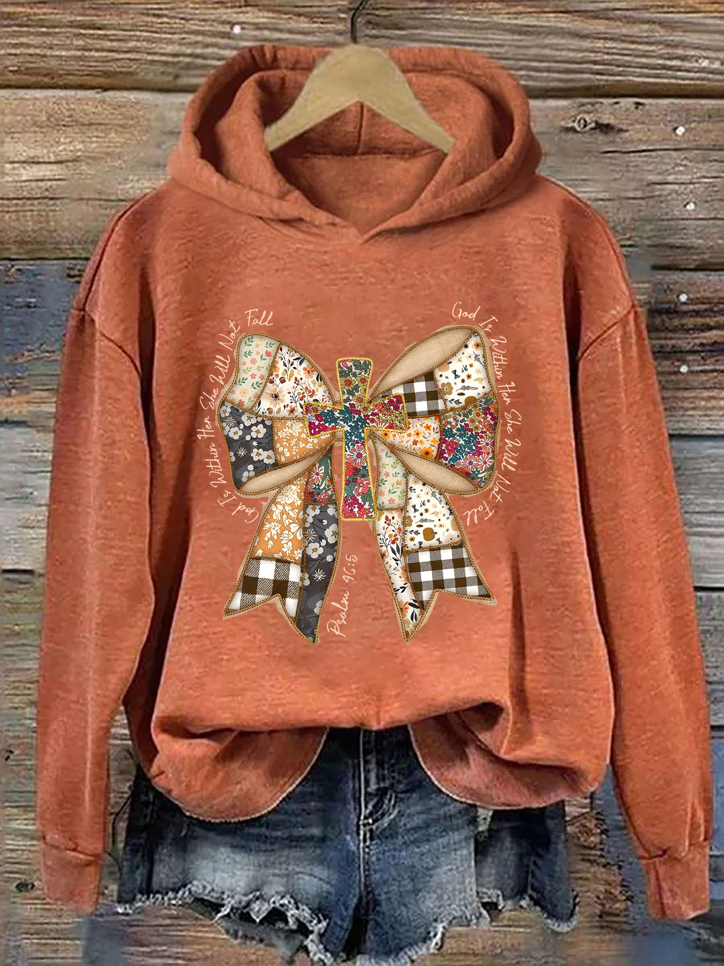 Jesus God Is Within Her Coquette Hoodie