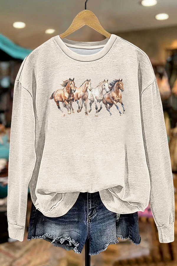 Horses Vintage Soft Sweatshirt