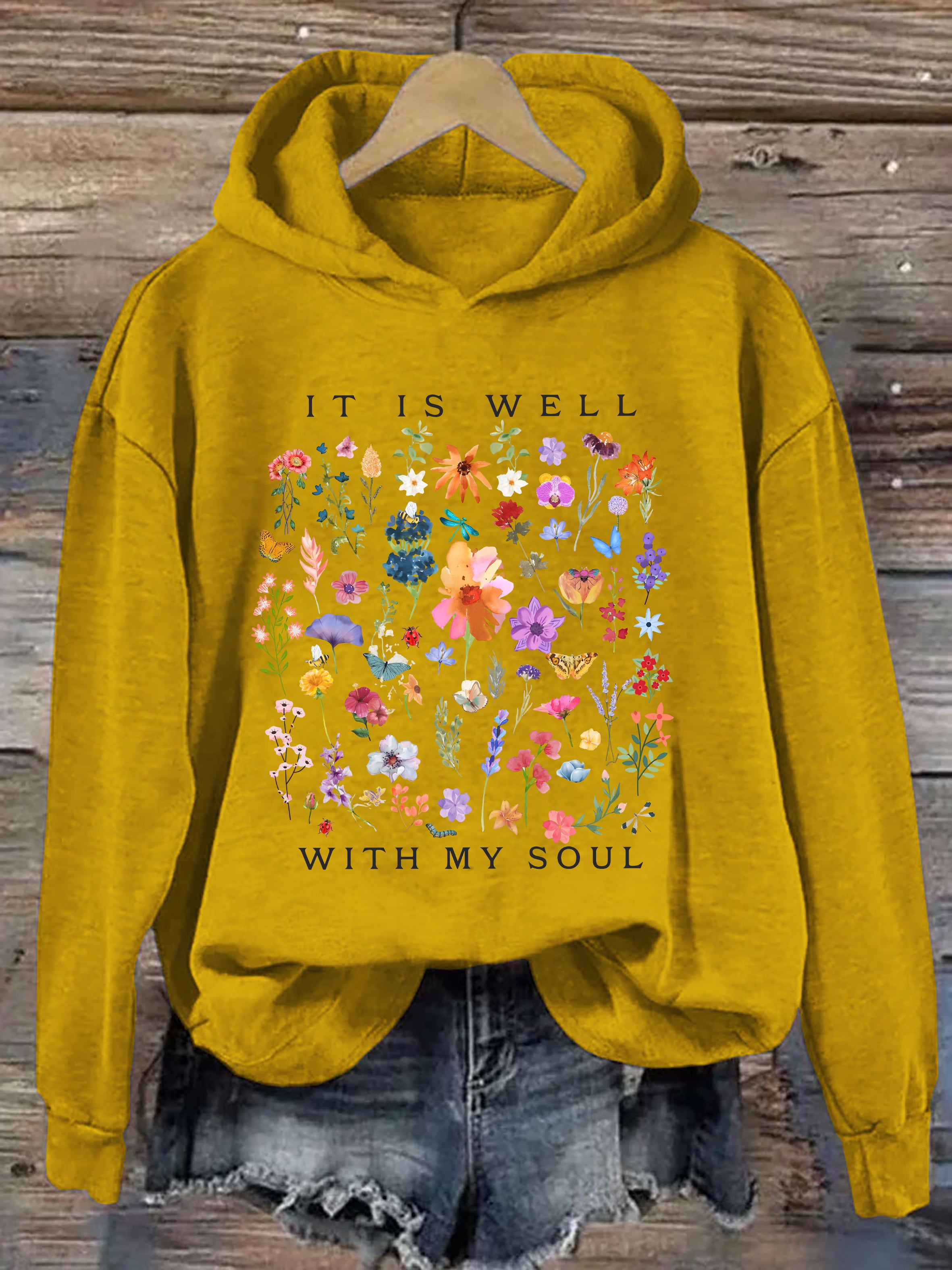 It Is Well Floral Hoodie