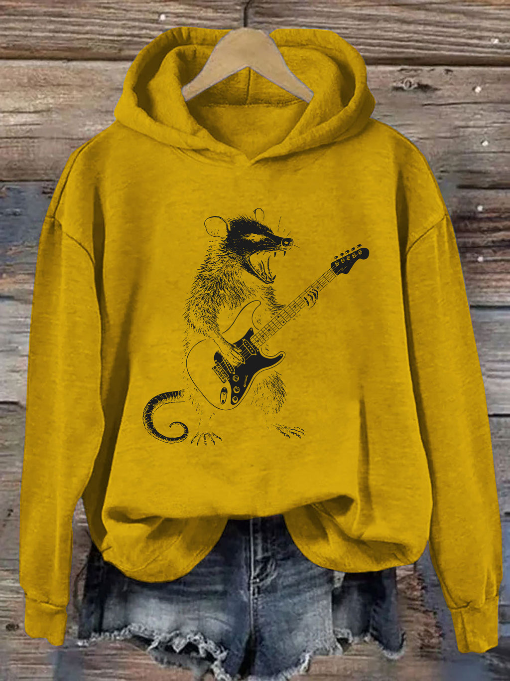 Possum Playing Guitar Hoodie