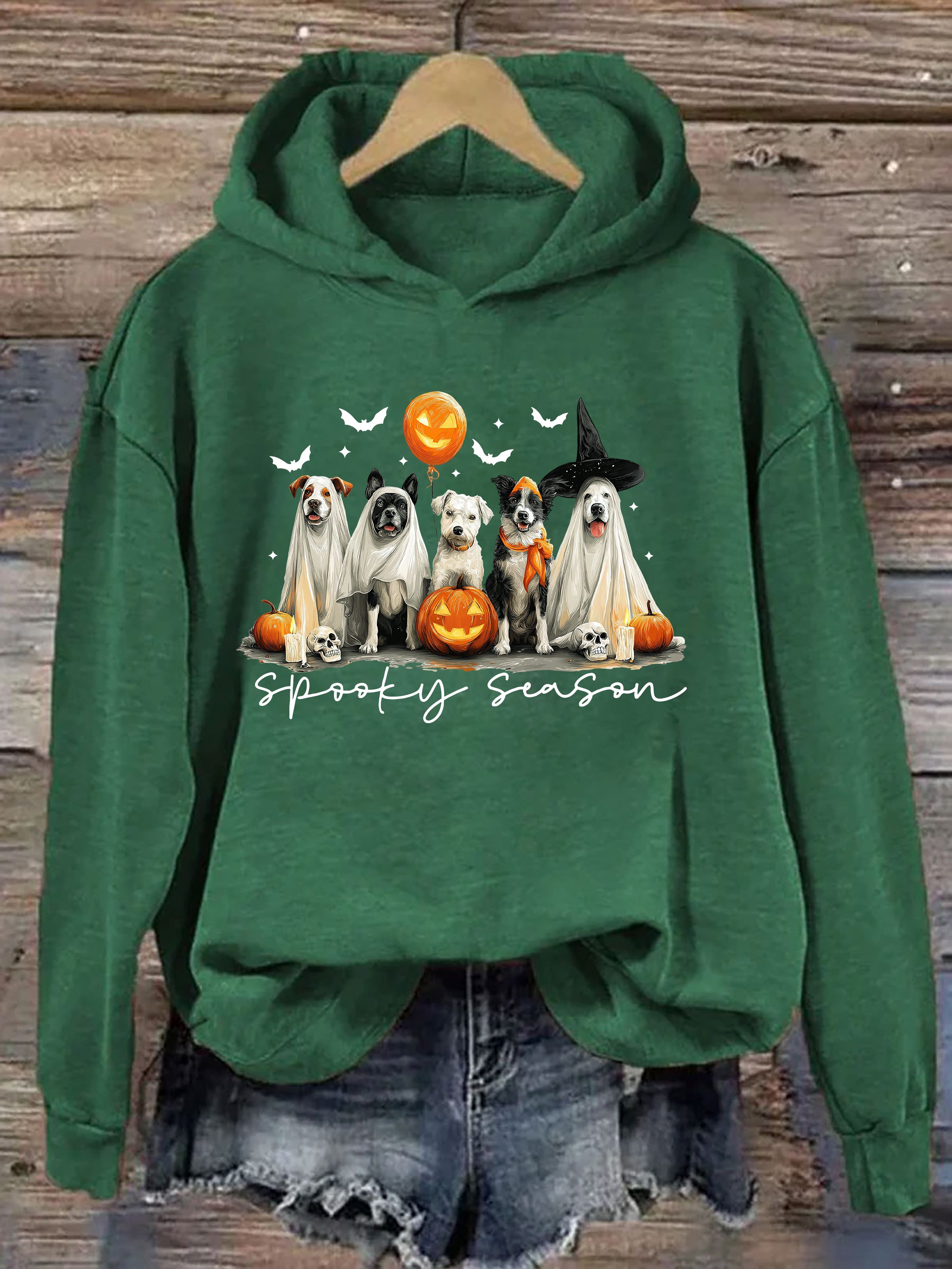 Retro Ghost Dog Hoodie