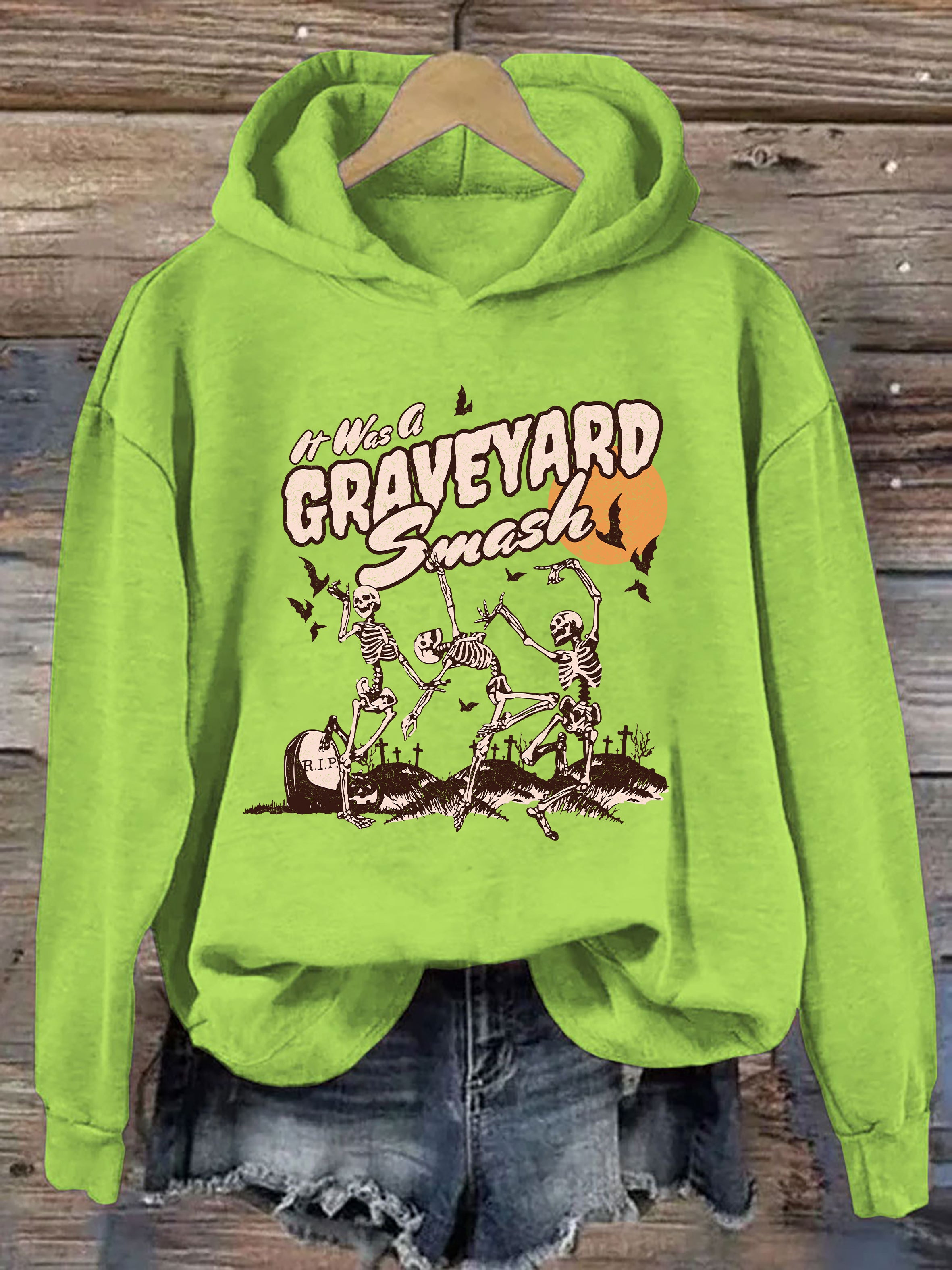 Retro Skeleton Halloween Hoodie