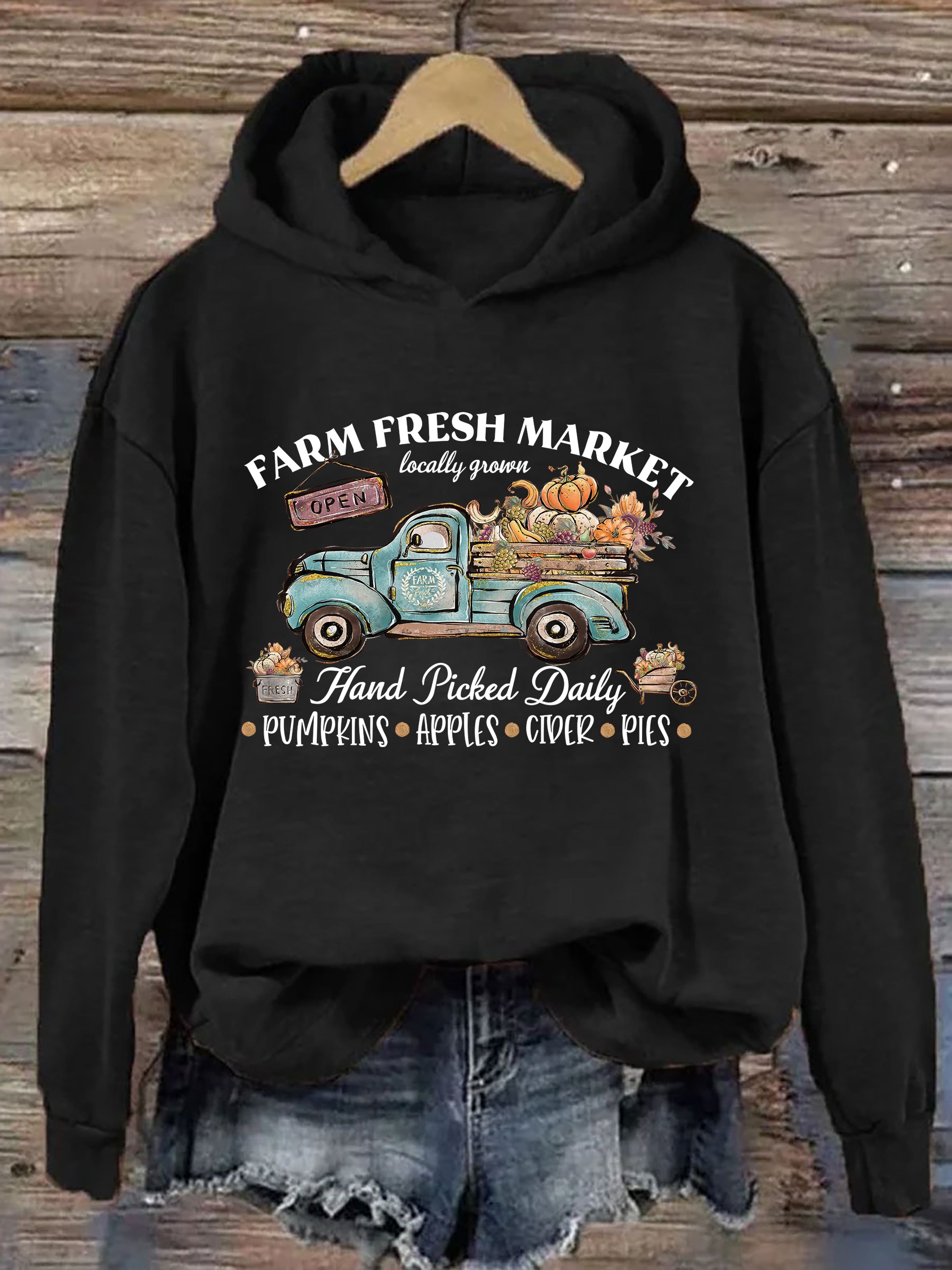 Farm Fresh Market Hand Picked Daily Hoodie