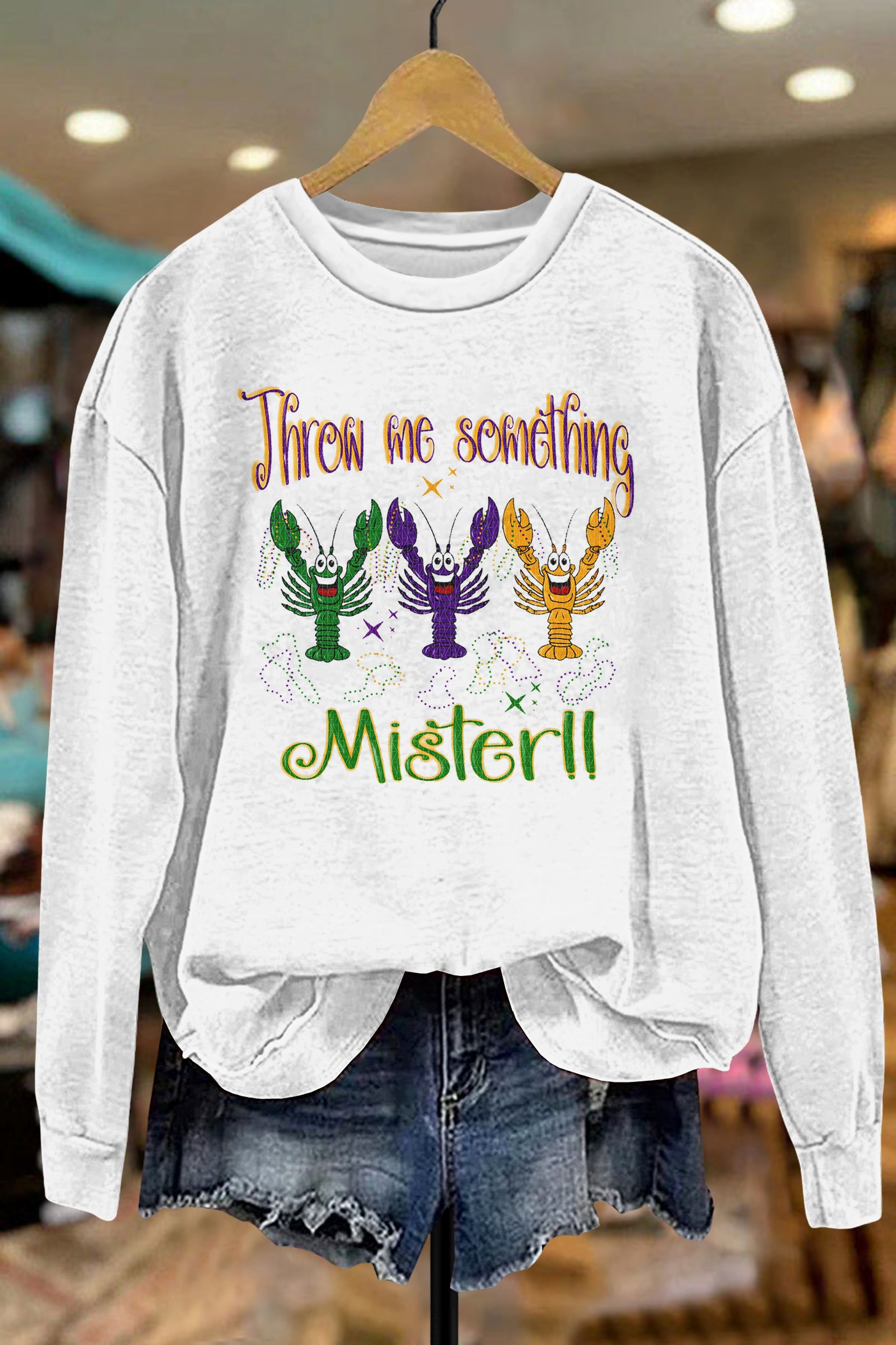 Mardi Gras Crawfish Sweatshirt