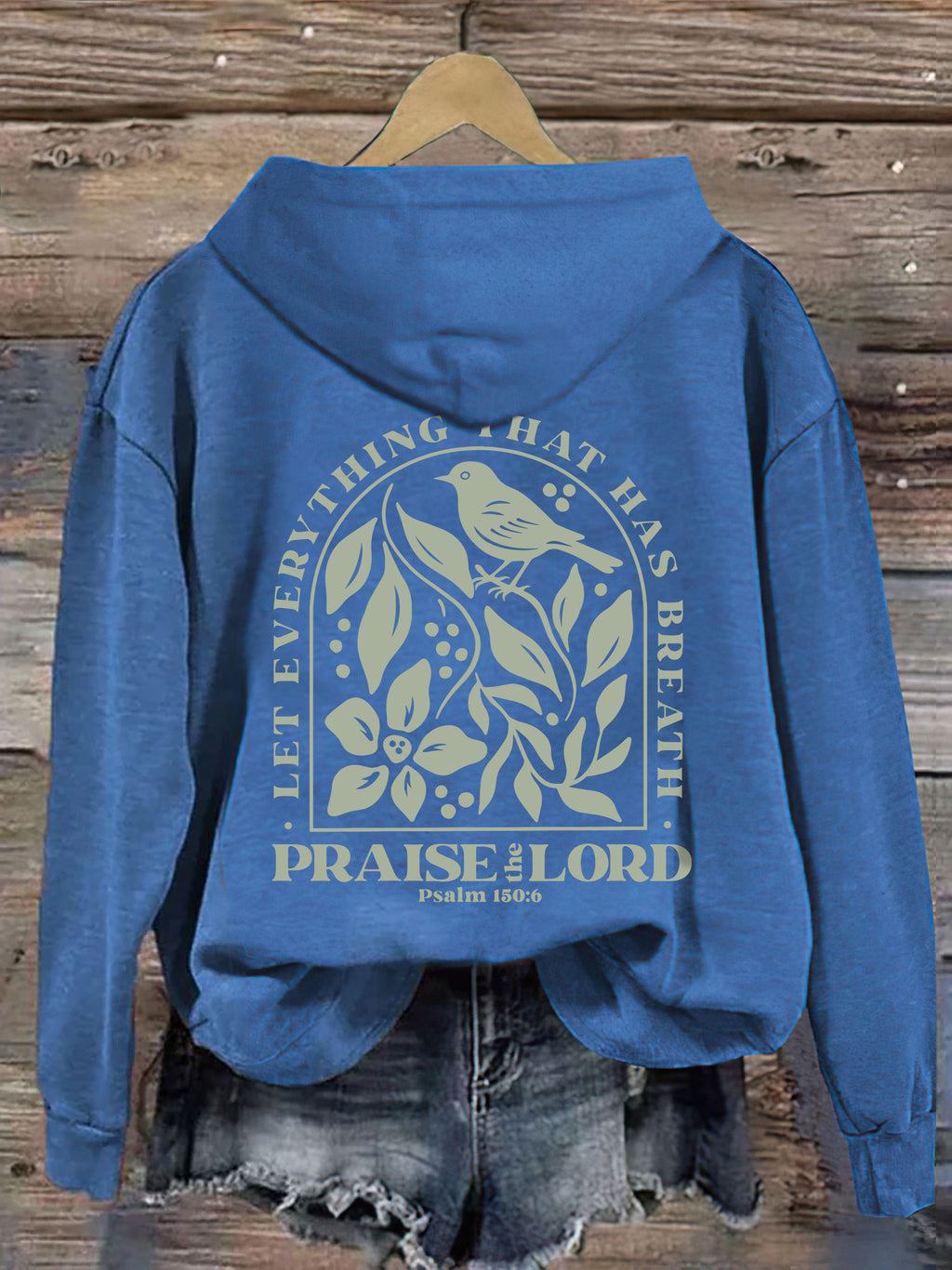 Vintage Faith Based Psalm 150:6 Christian Graphics Hoodie