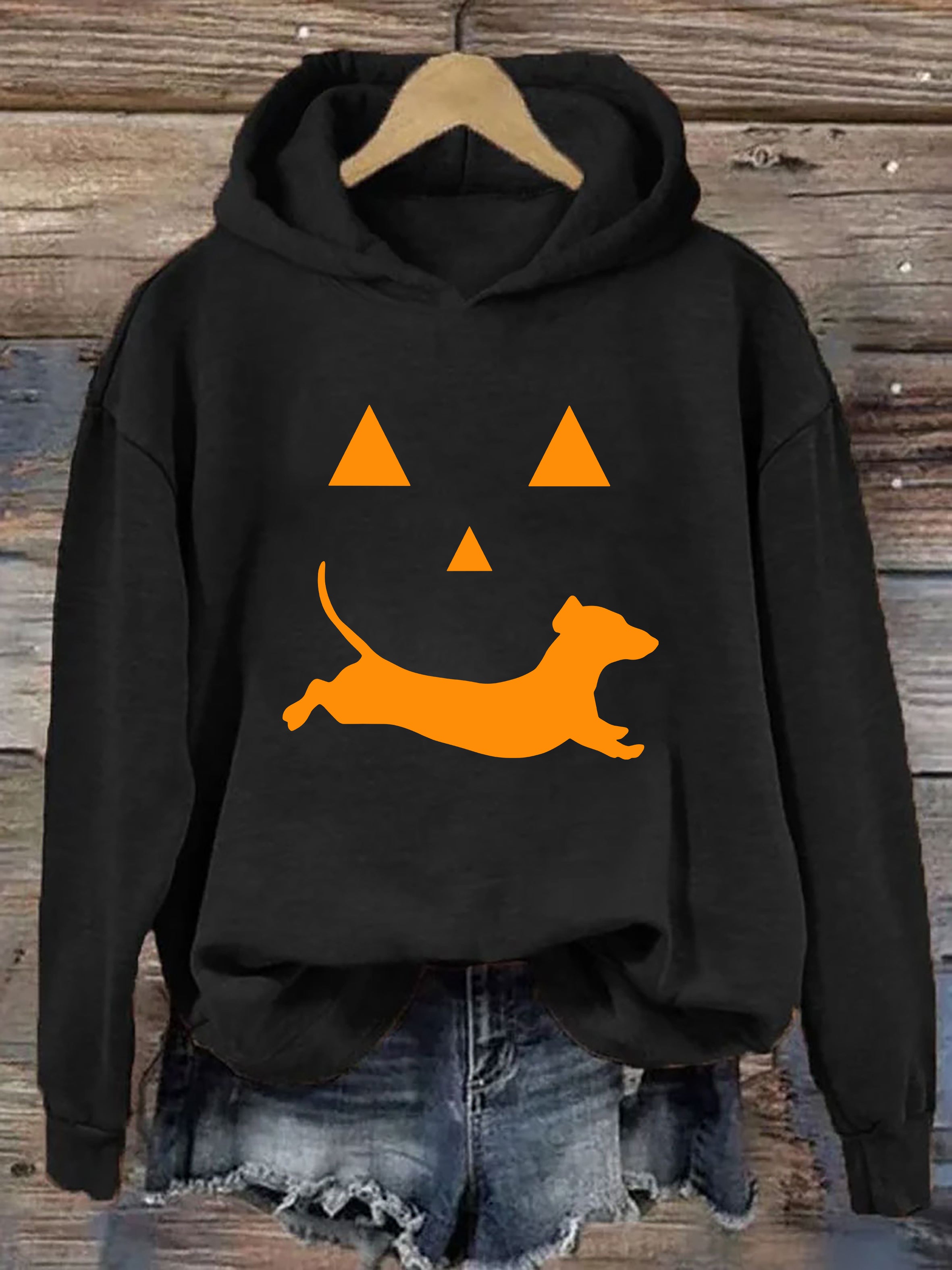 Dachshund And Halloween Hoodie
