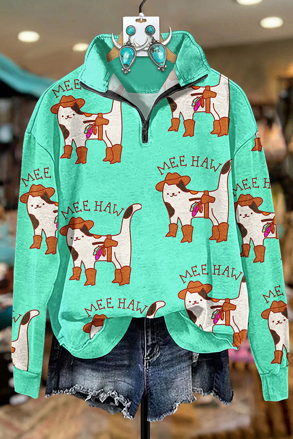 Western Meehaw Zipper Sweatshirt