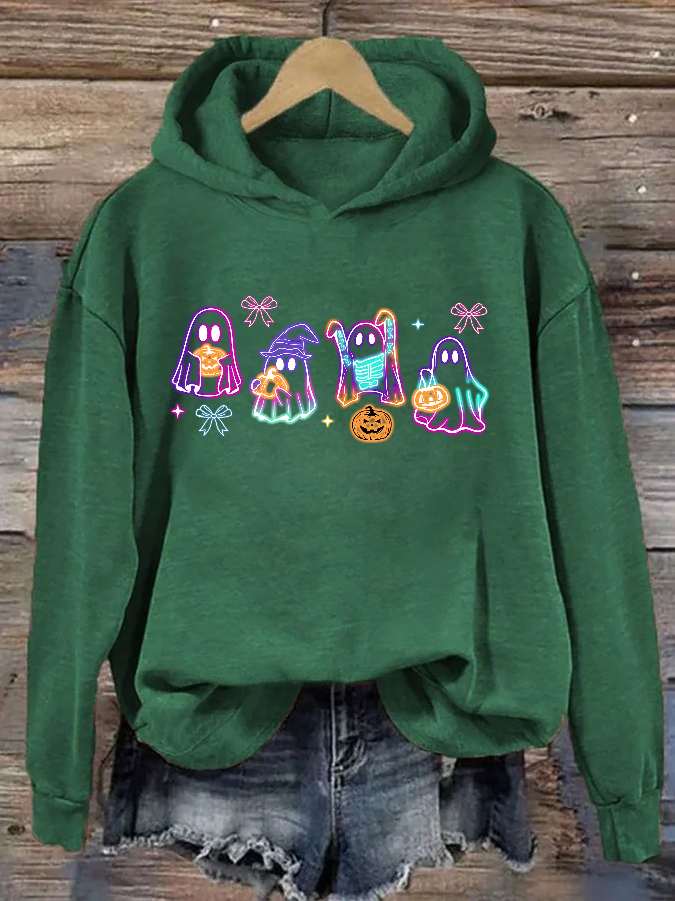 Halloween Ghost Neon Hoodie