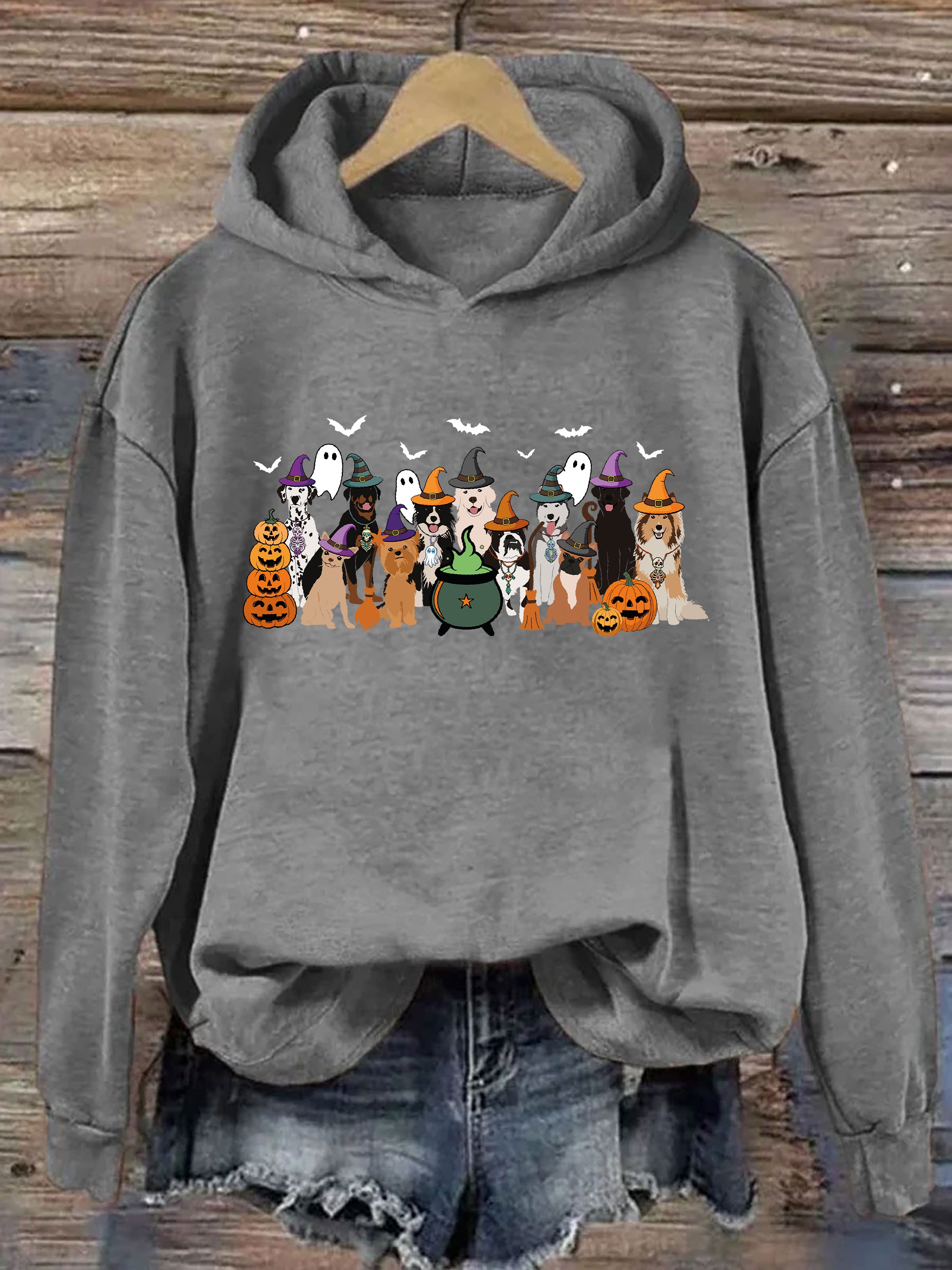 Witch Dogs Halloween Hoodie