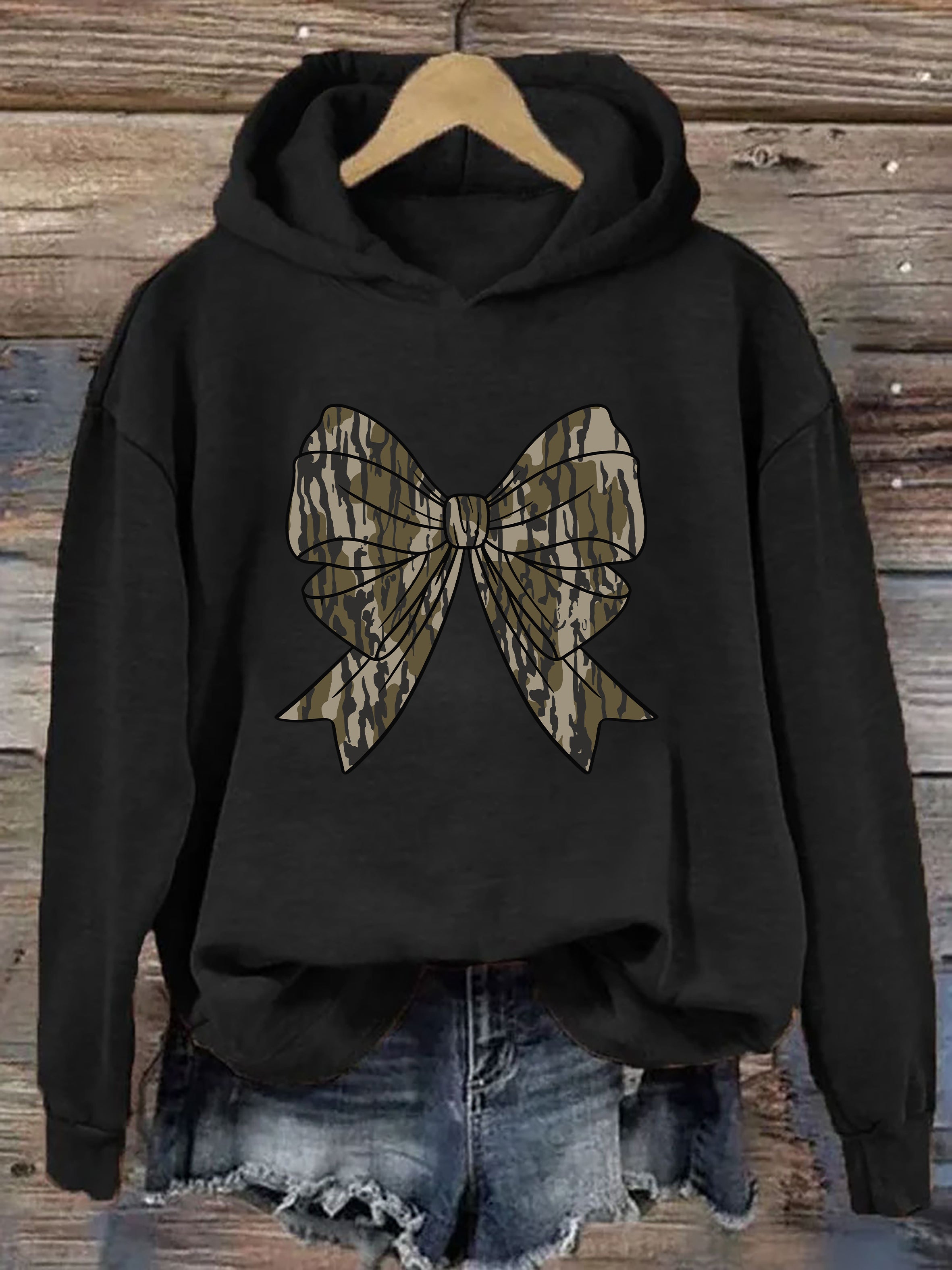 Camo Bow Hoodie