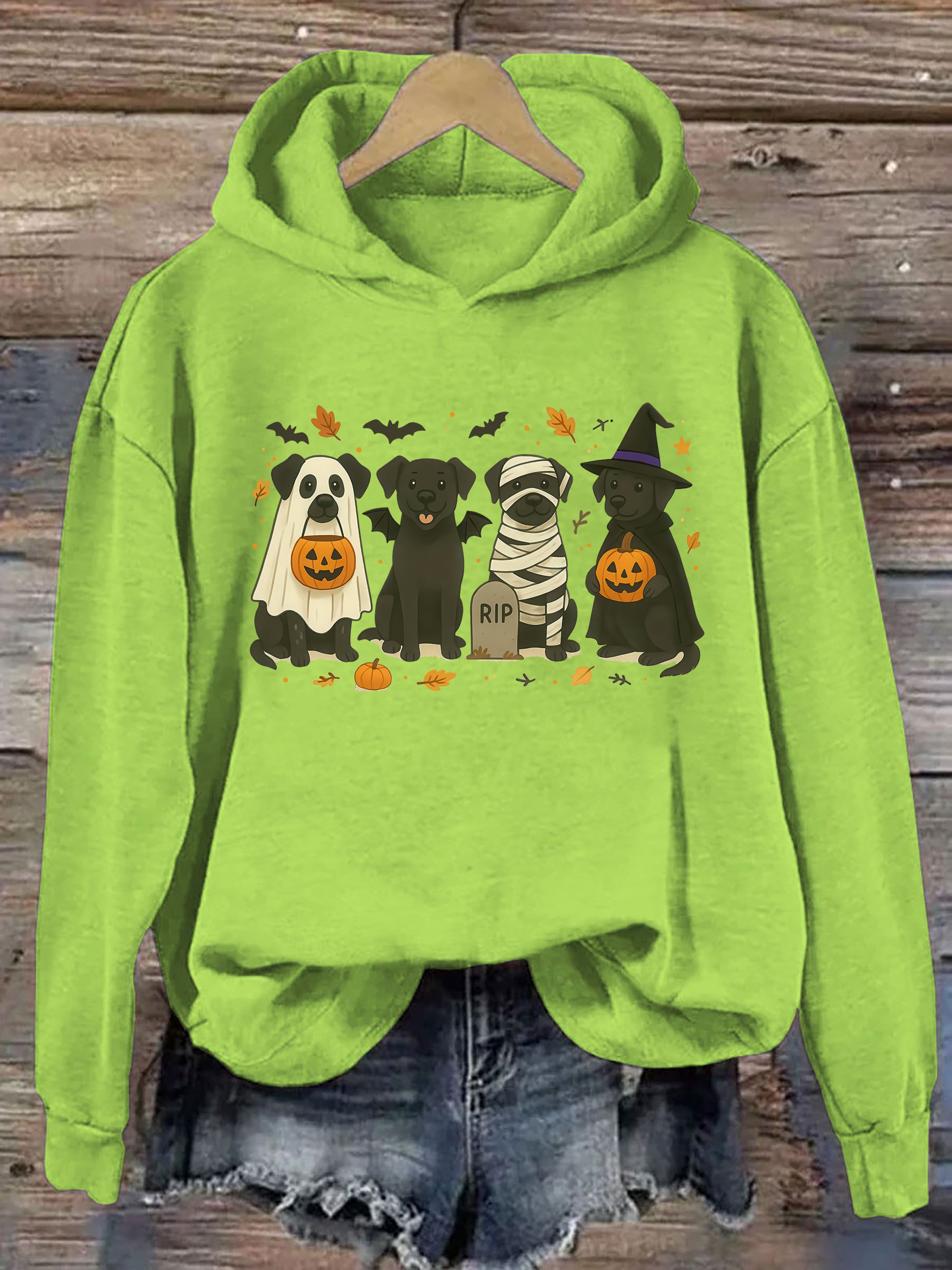 Halloween Black Lab Hoodie