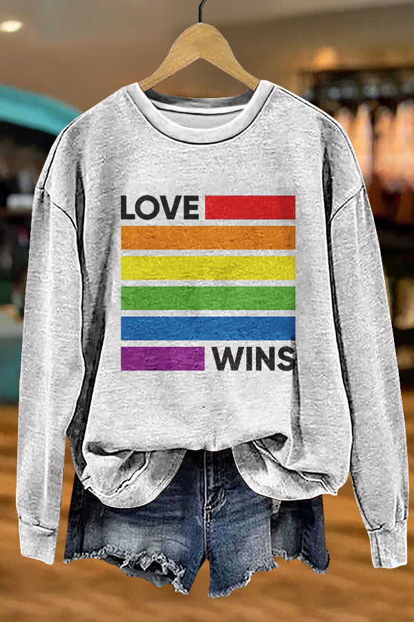 Chic Pride Month LGBTQ Print Sweatshirt