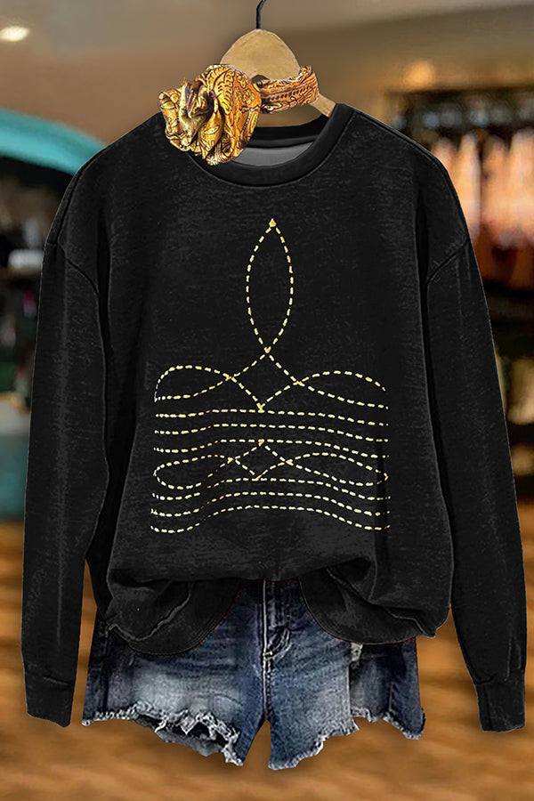 Boot Stitch Long Sleeve Sweatshirt
