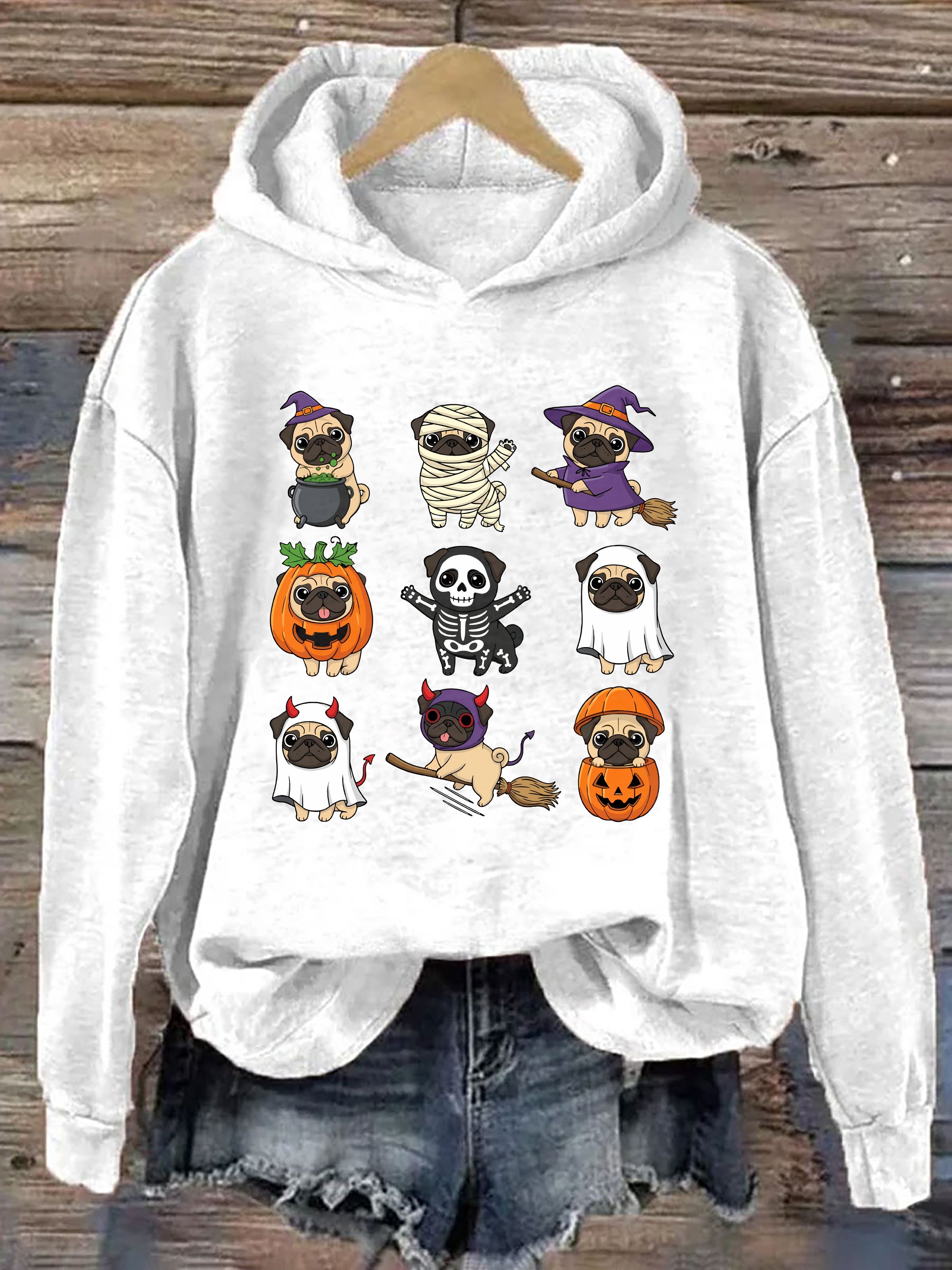 Spooky Pug Ghost Hoodie
