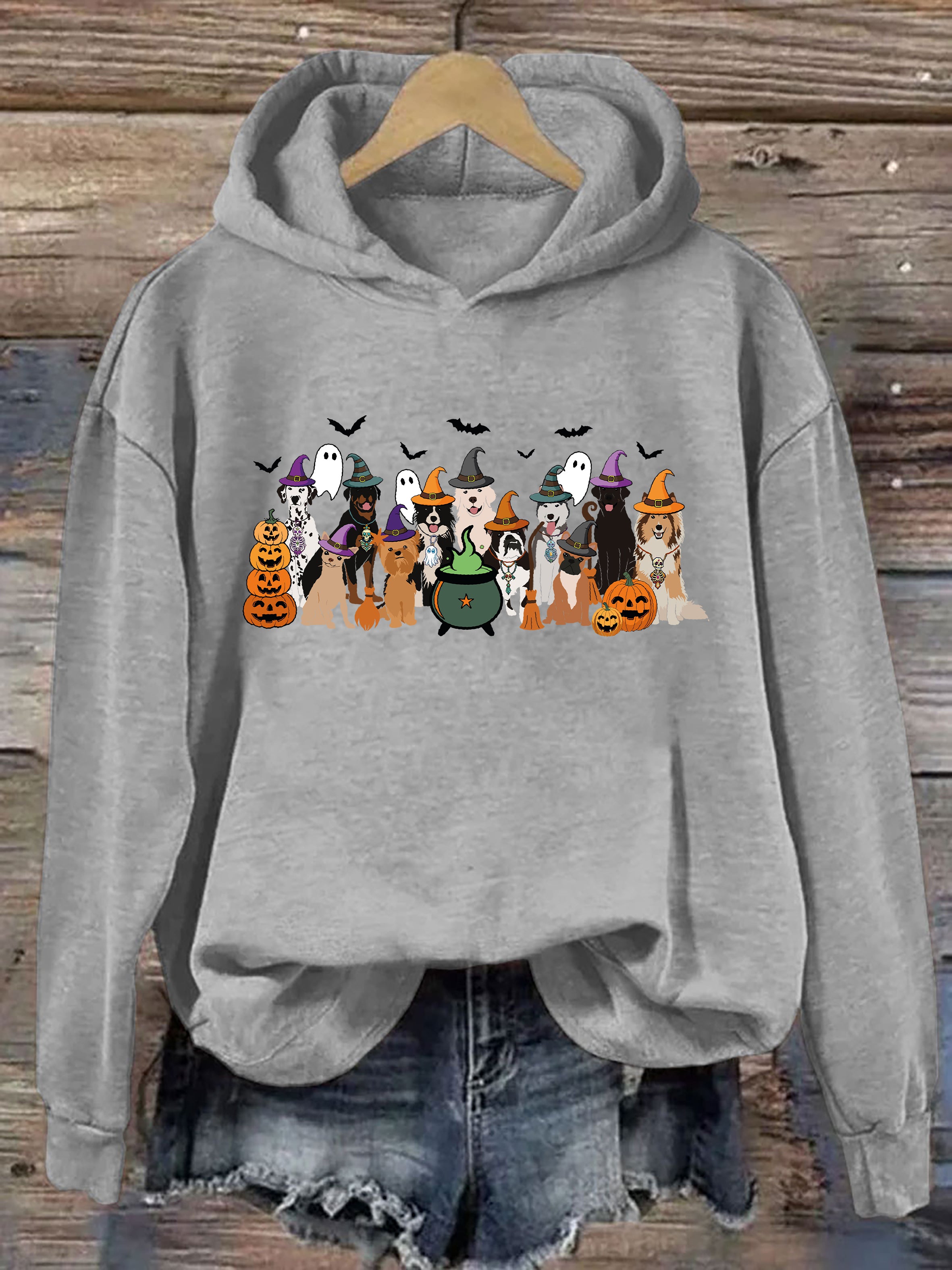 Witch Dogs Halloween Hoodie