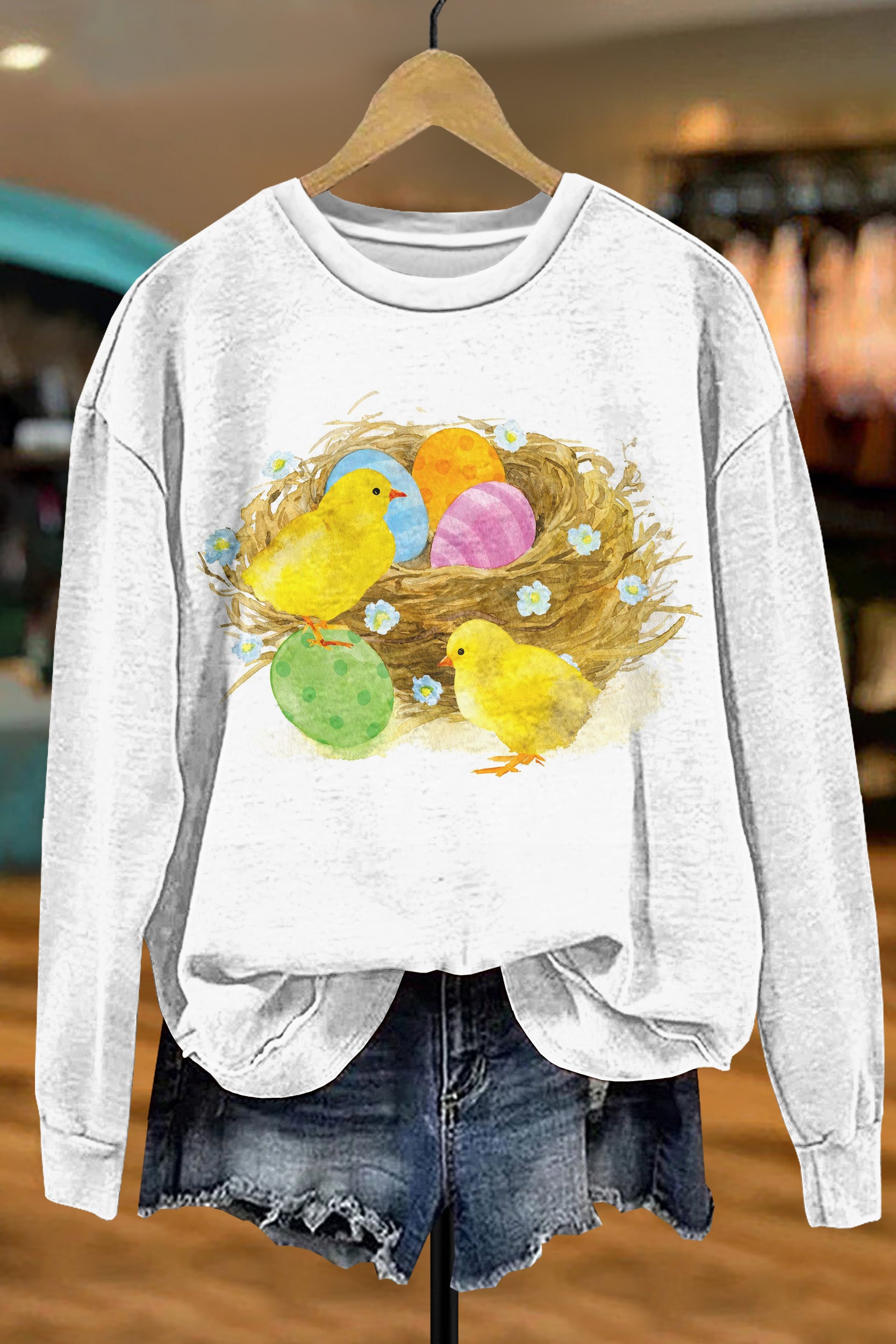 Easter Chick Egg Sweatshirt