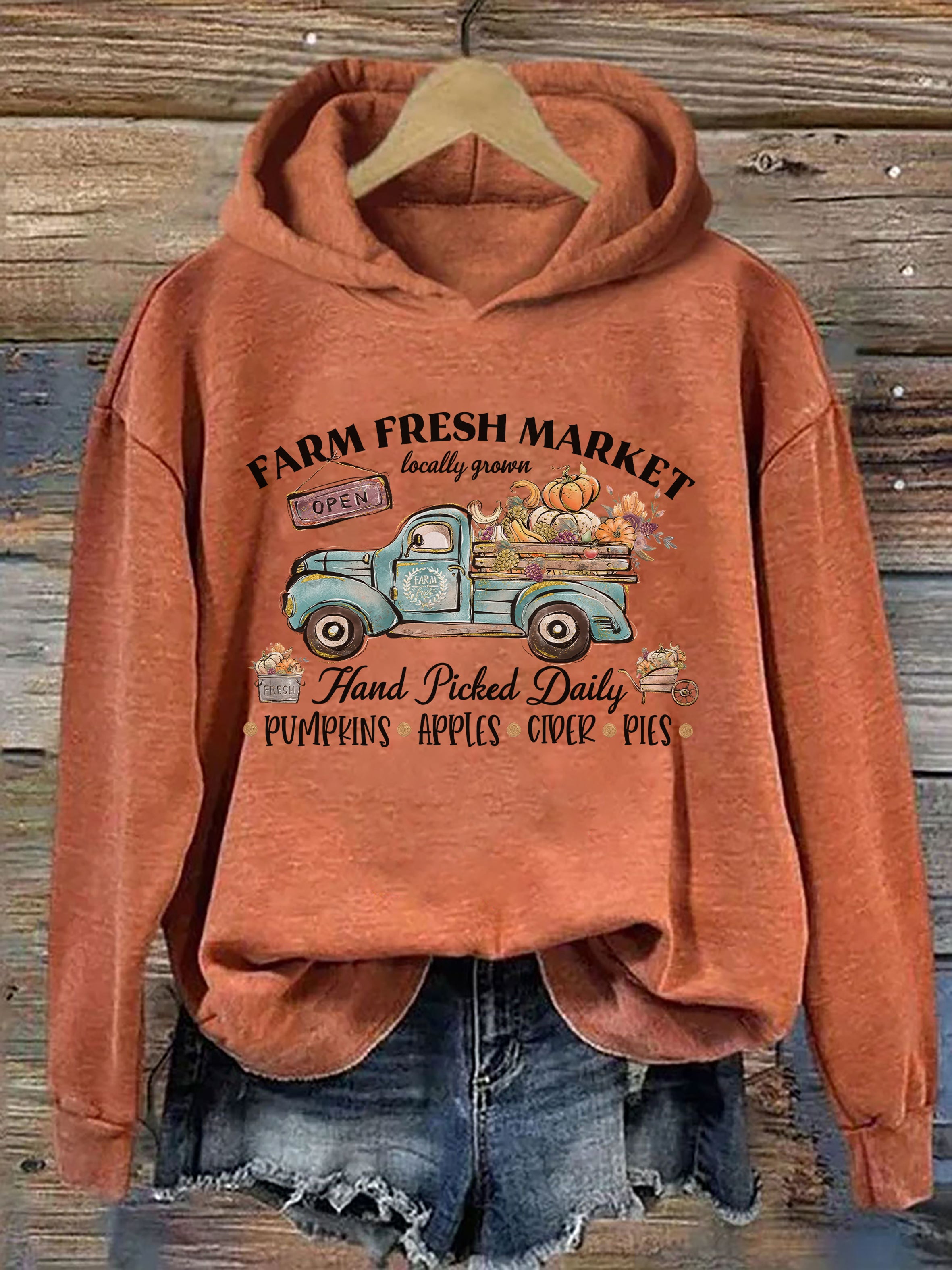 Farm Fresh Market Hand Picked Daily Hoodie