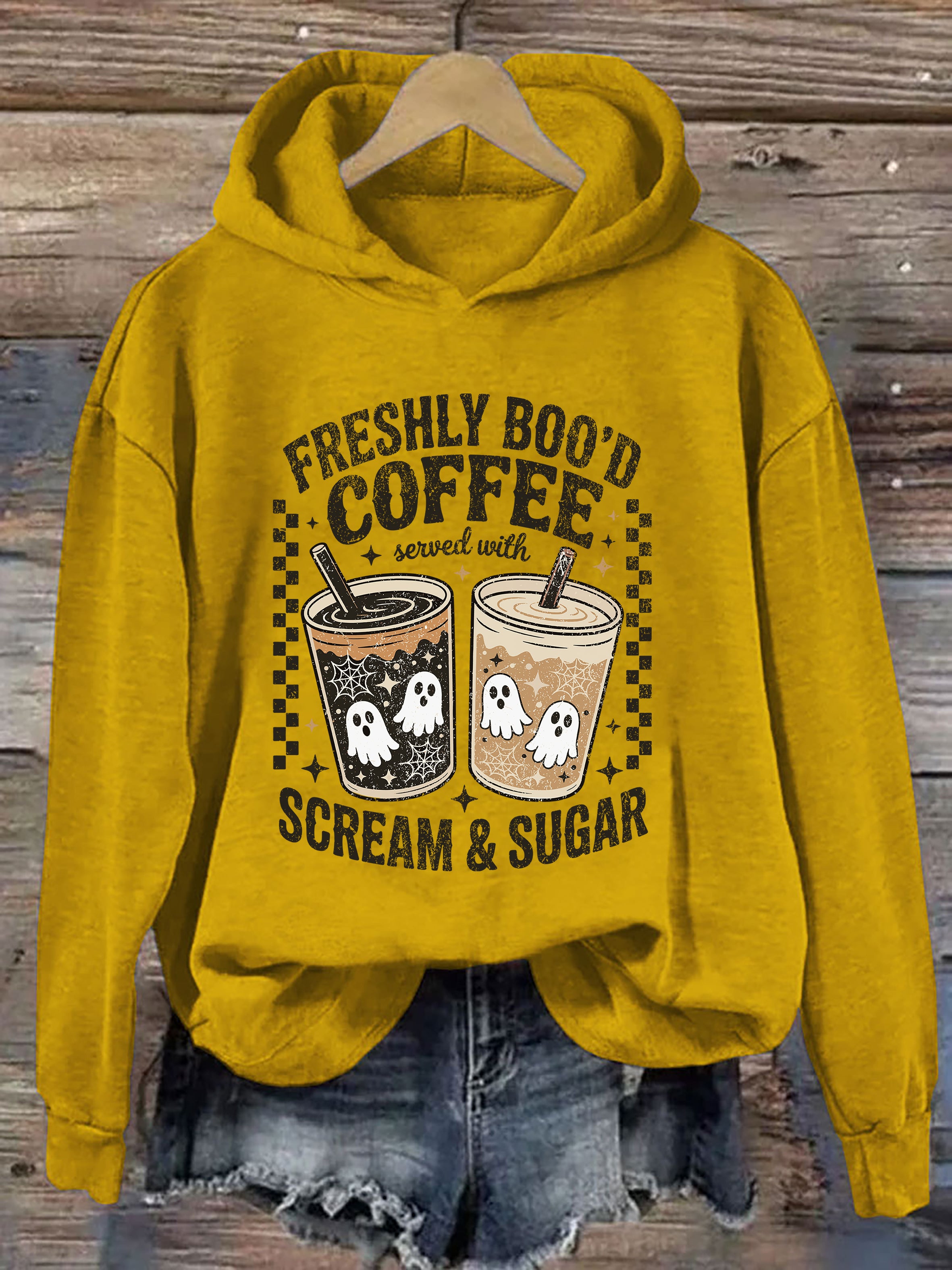Ghost Halloween Coffee Hoodie