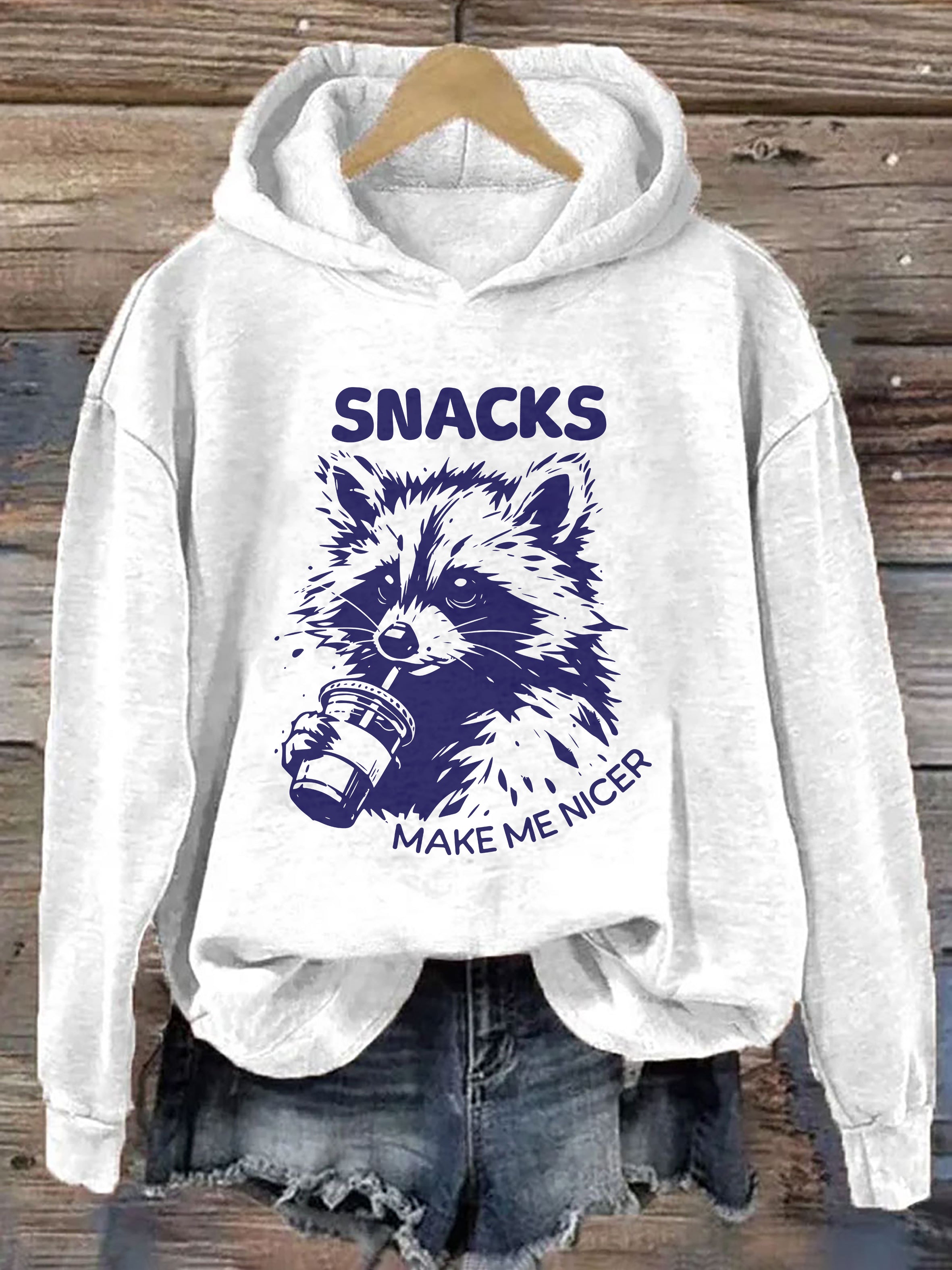 Snacks Make Me Nice Hoodie