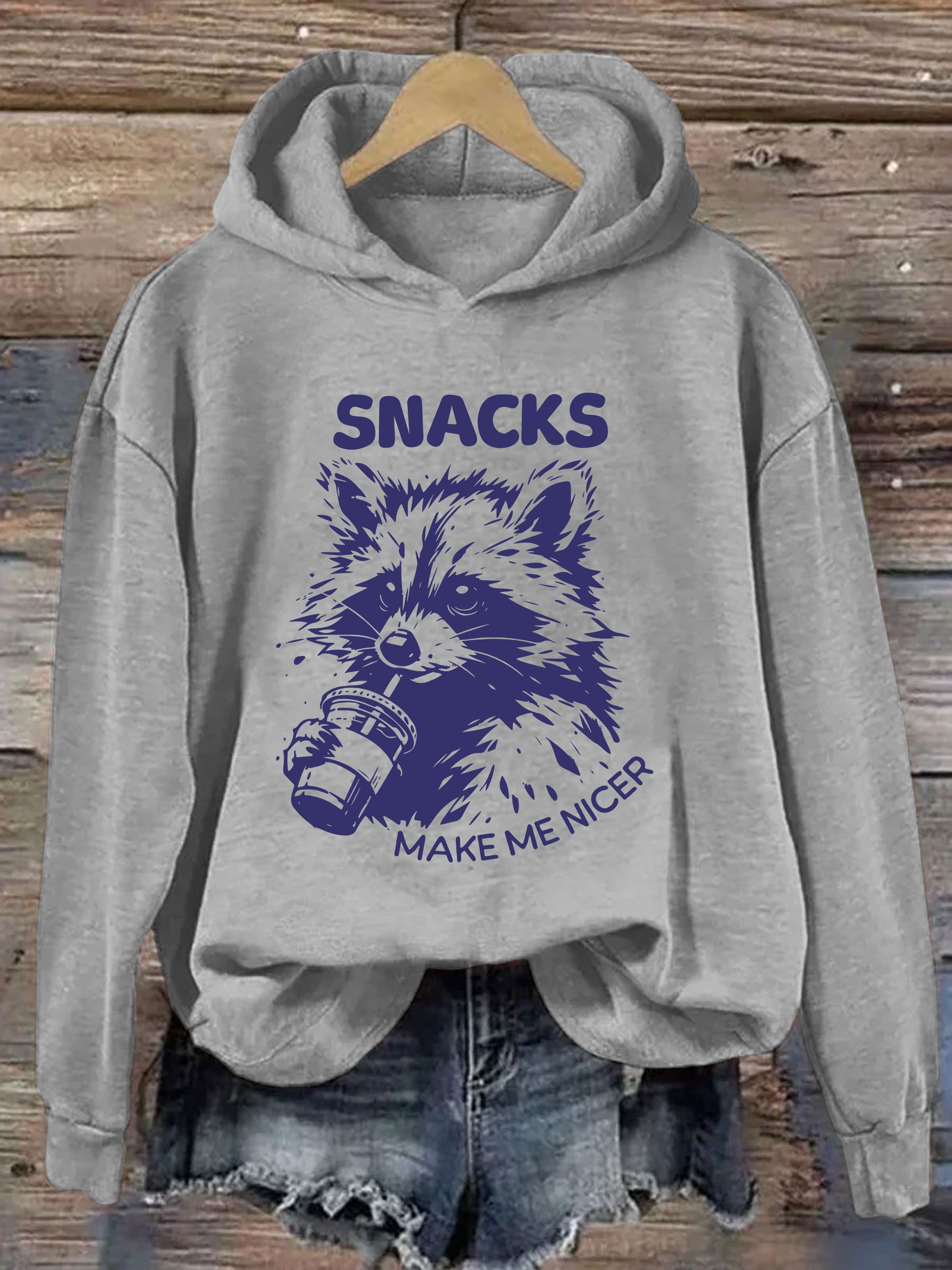 Snacks Make Me Nice Hoodie