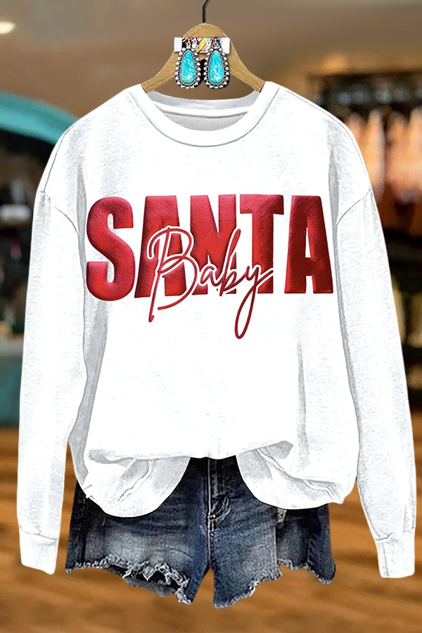 Shiny Santa Baby Christmas Sweatshirt