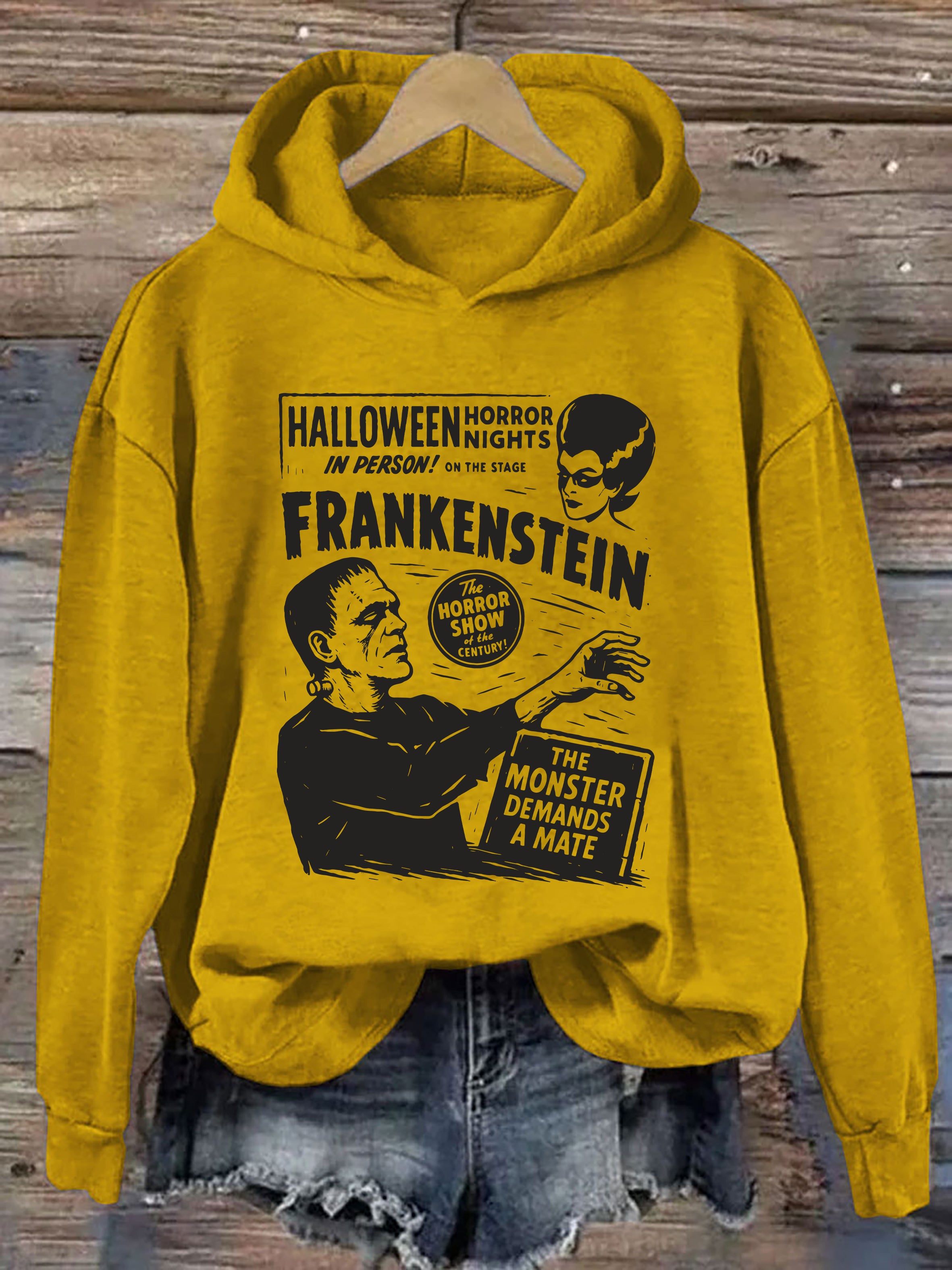 Frankenstein Cozy Halloween Hoodie