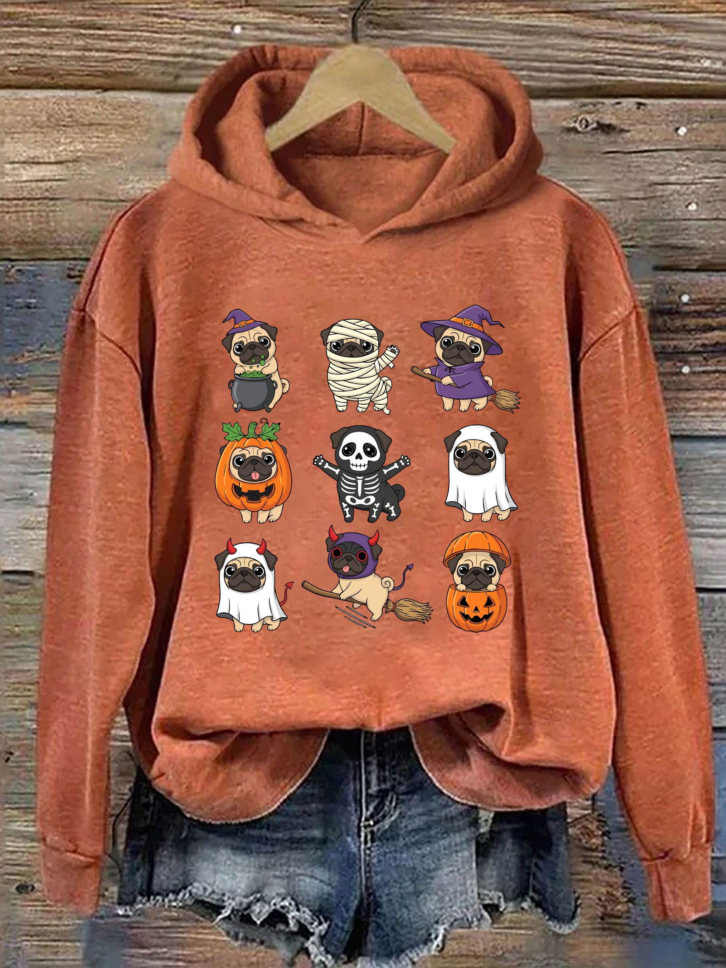 Spooky Pug Ghost Hoodie