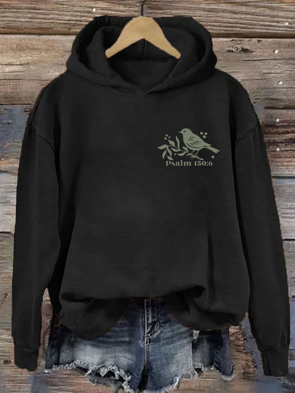 Vintage Faith Based Psalm 150:6 Christian Graphics Hoodie