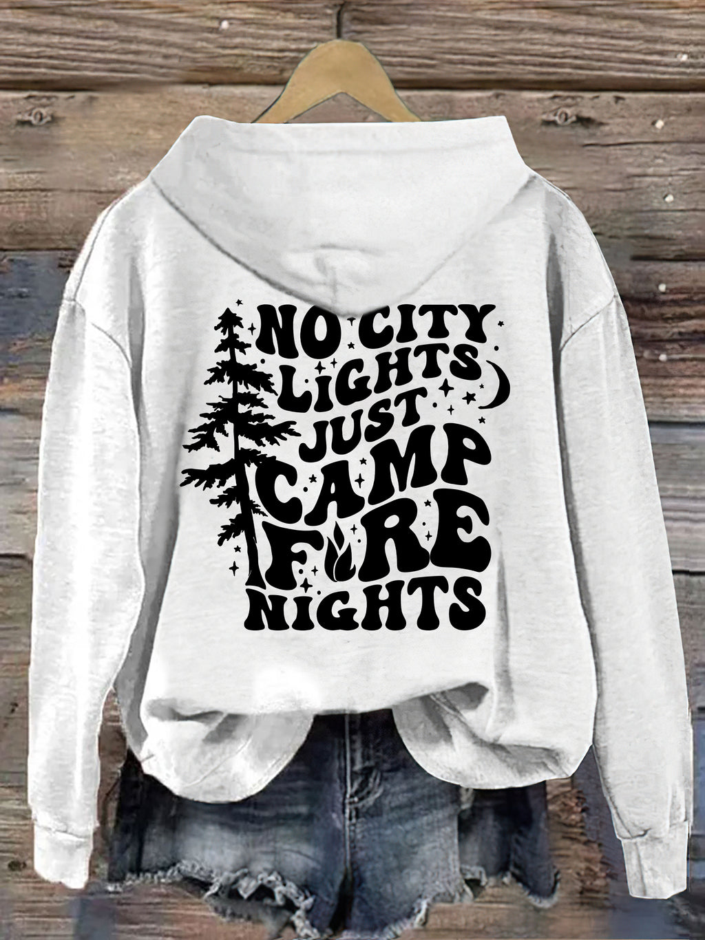 No City Lights Just Camp Fire Nights Hoodie