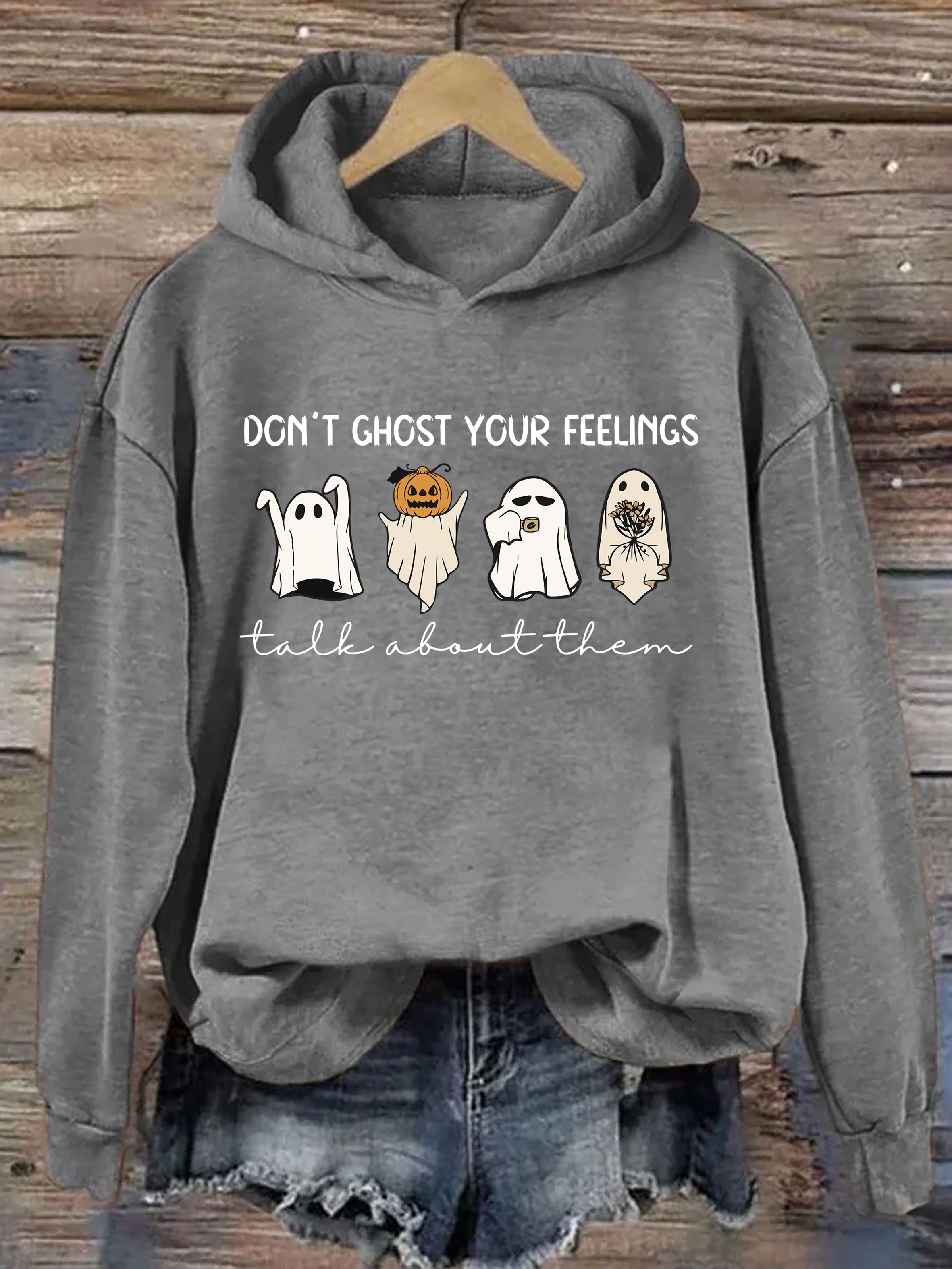 Halloween Don't Ghost Your Feelings Talk About Them Hoodie