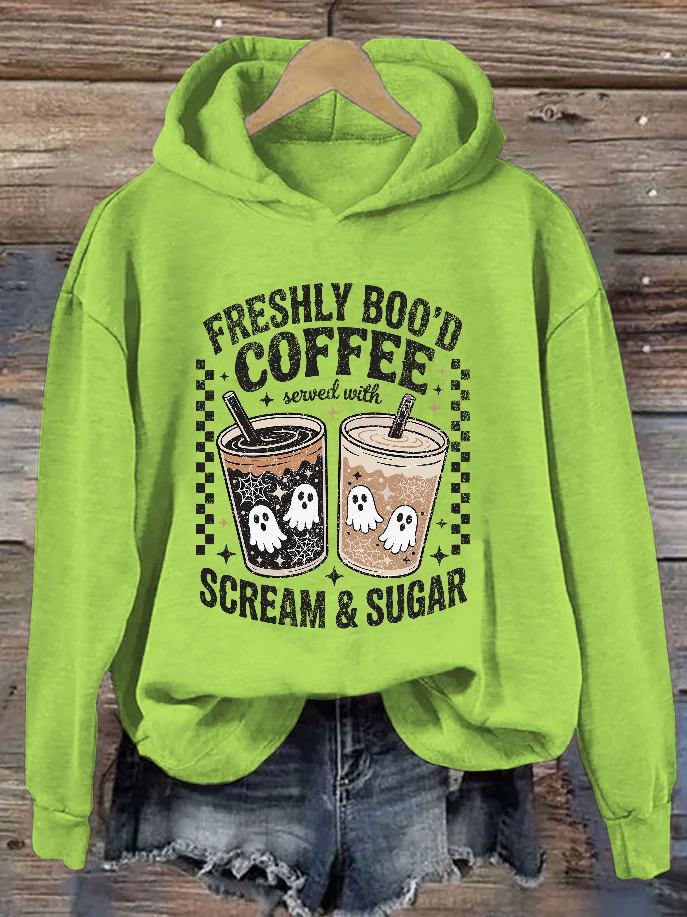 Ghost Halloween Coffee Hoodie