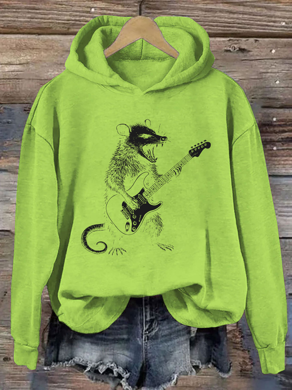 Possum Playing Guitar Hoodie