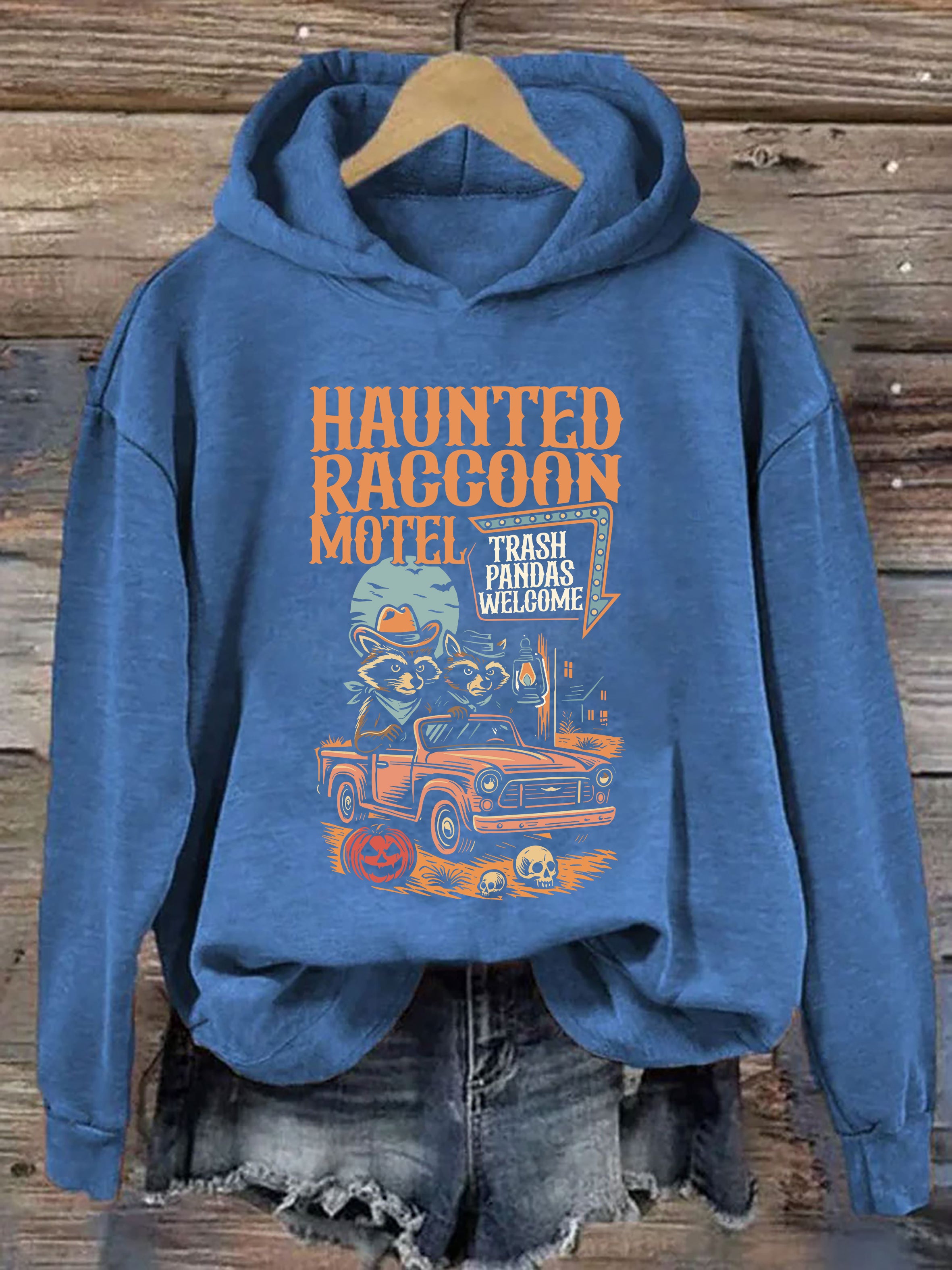 Haunted Raccoon Motel Hoodie