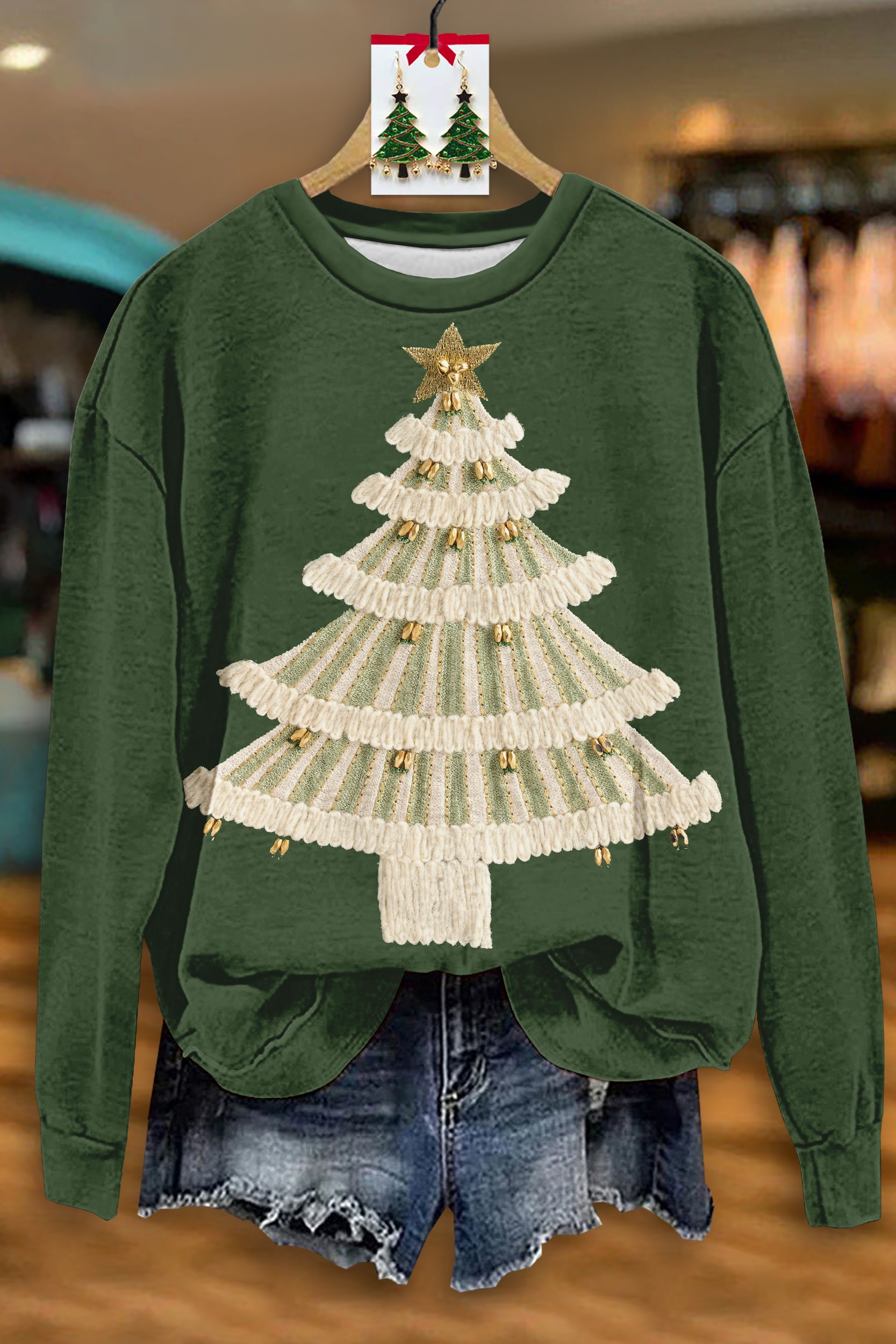 Retro Christmas Tree Sweatshirt