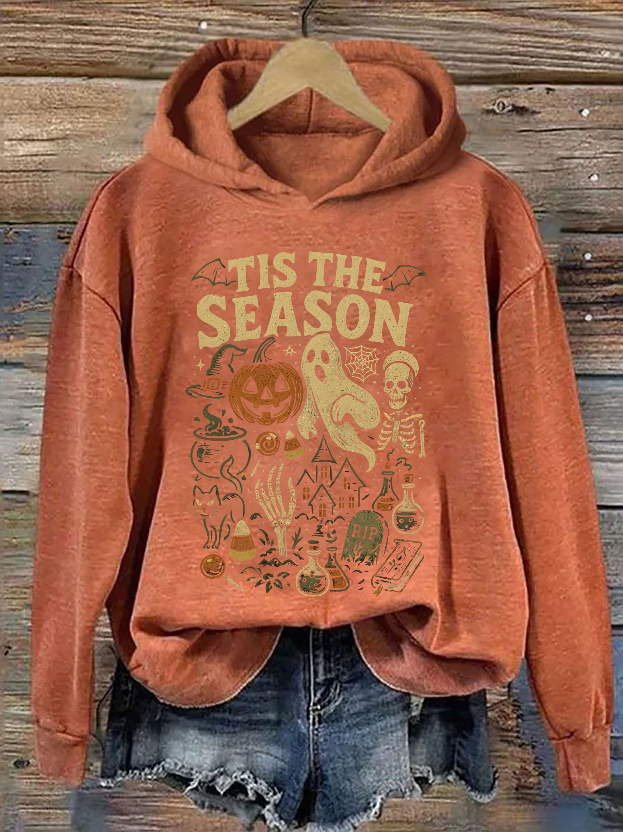 Tis' The Season Vintage Halloween Hoodie