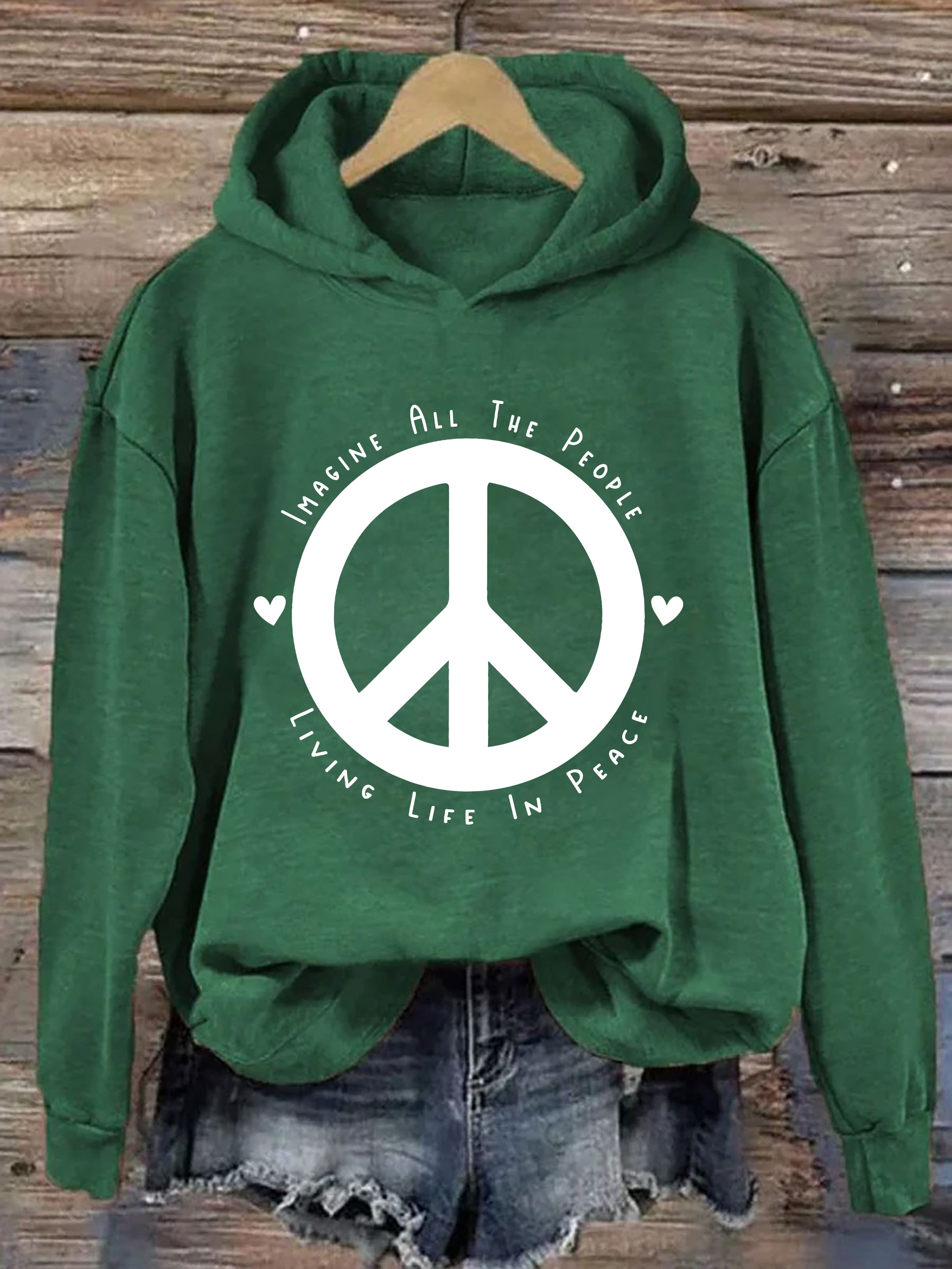Imagine All The People Living Life In Peace Hoodie