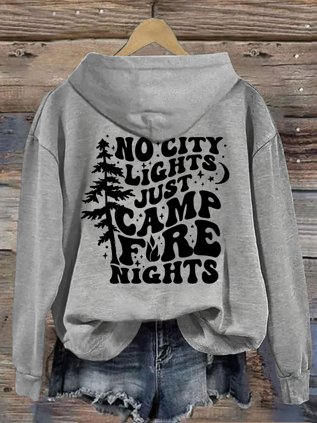No City Lights Just Camp Fire Nights Hoodie