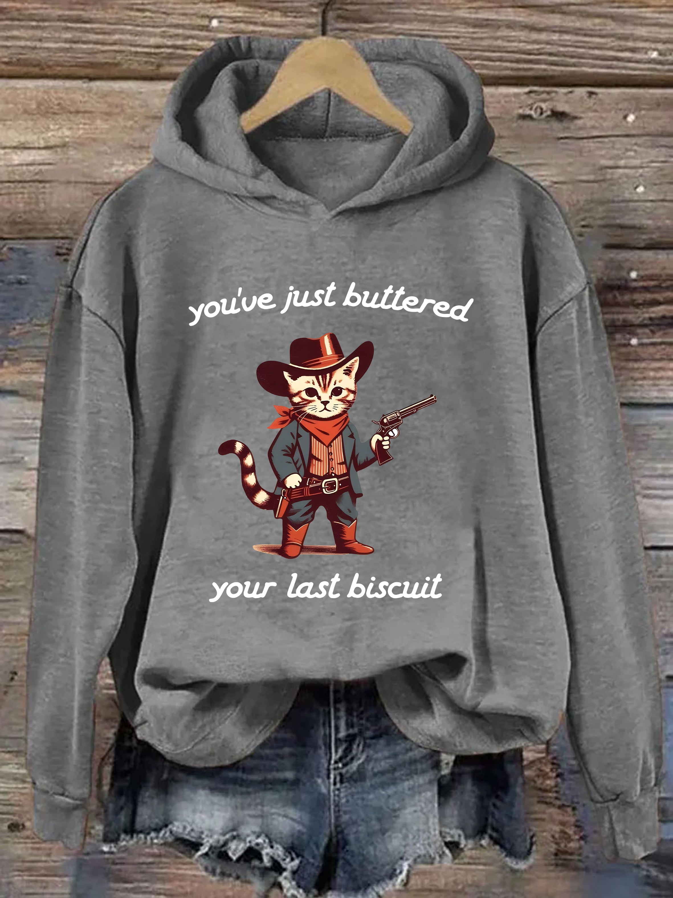 Meowdy Cat Women Apron Hoodie