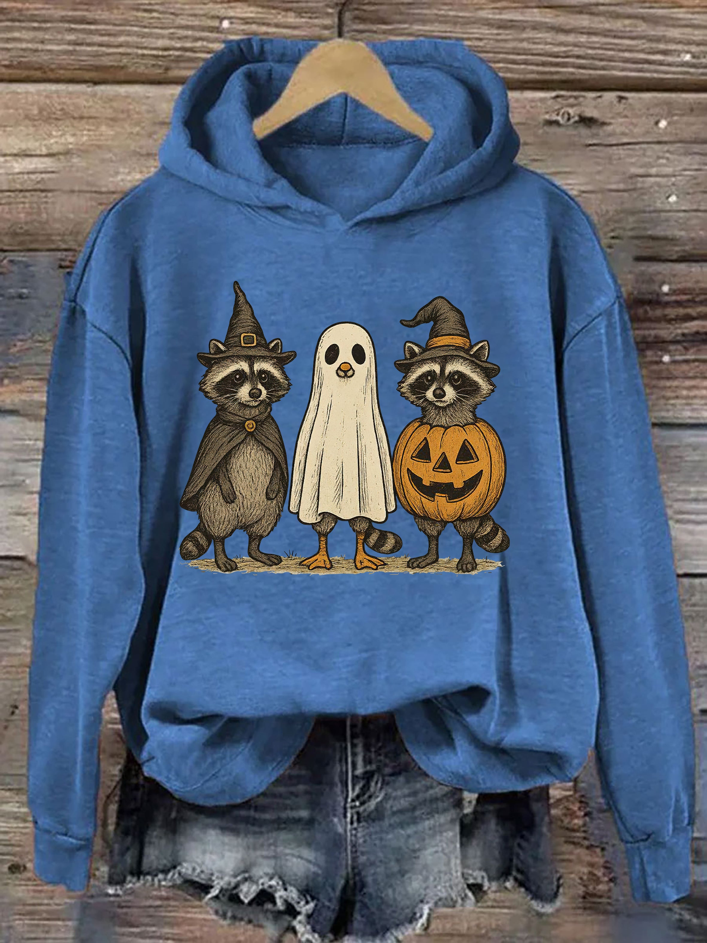 Boo Ghost Raccoon Hoodie