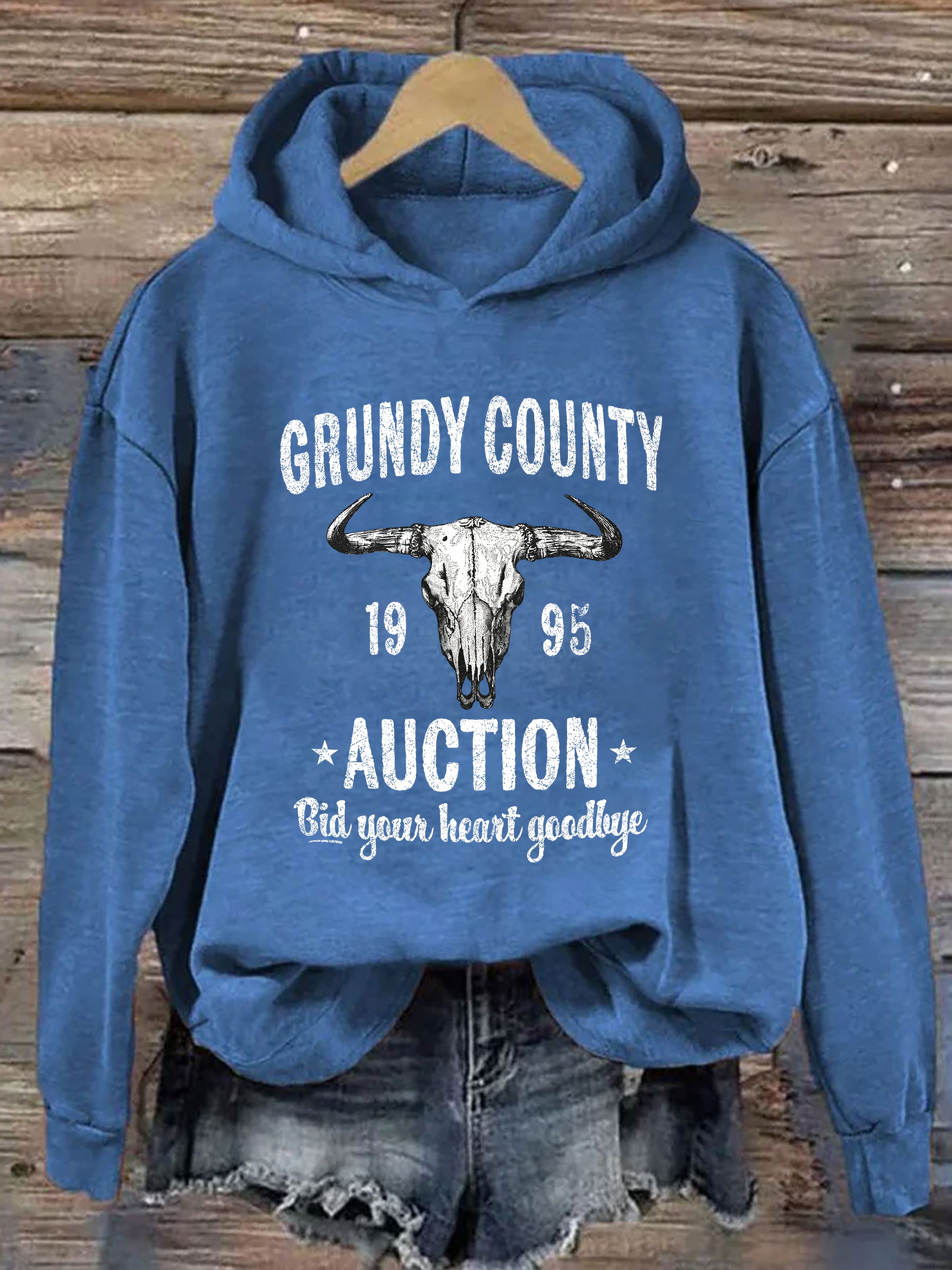 Grundy County Auction Vintage Inspired Hoodie