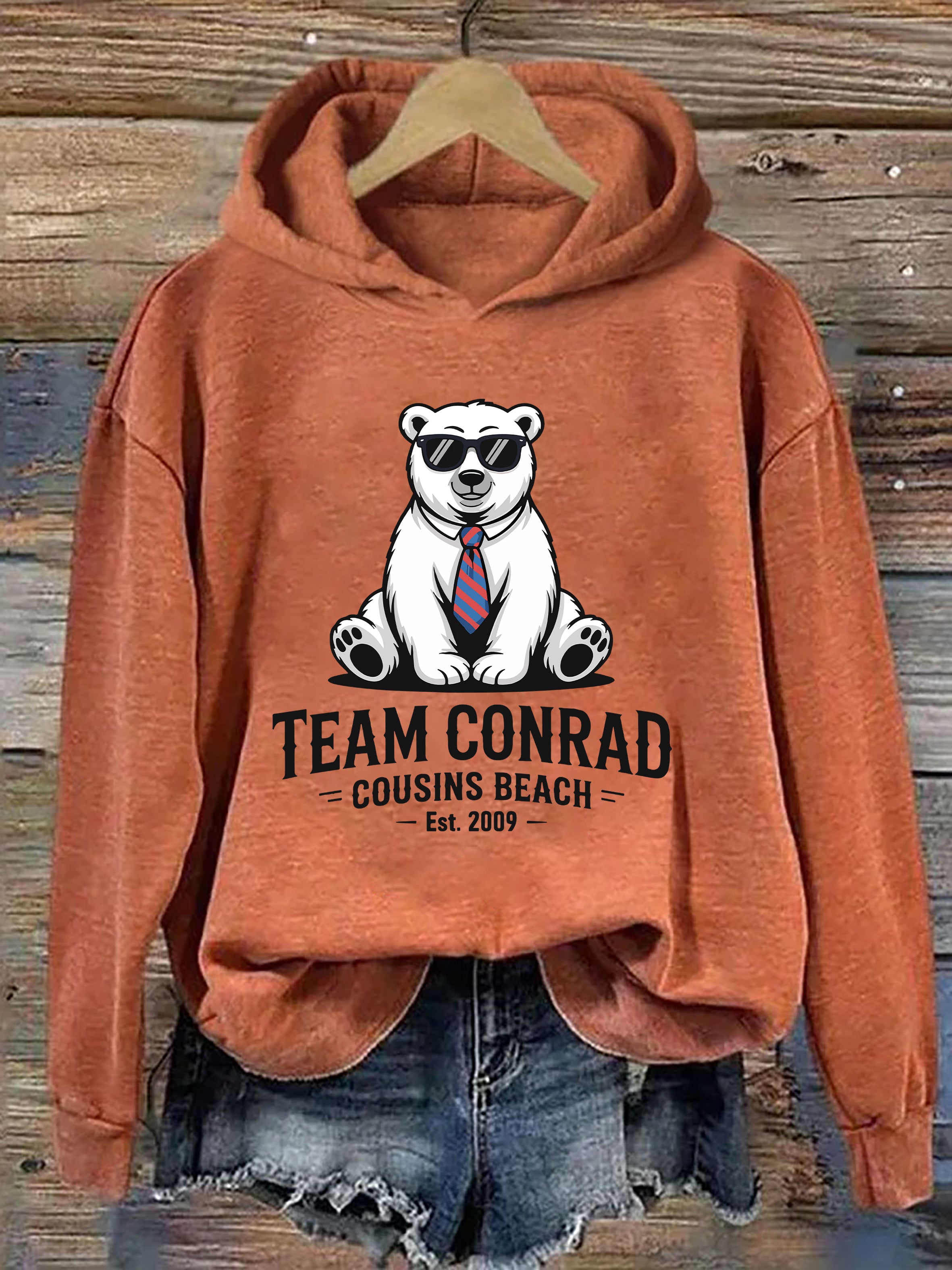 Team Conrad Junior Mint Bear Hoodie