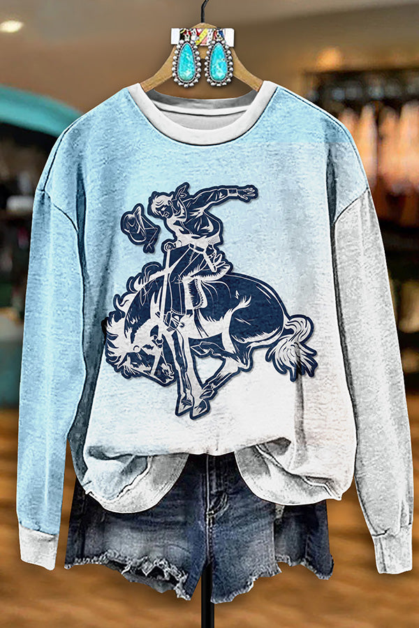Vintage Rodeo Print Sweatshirt