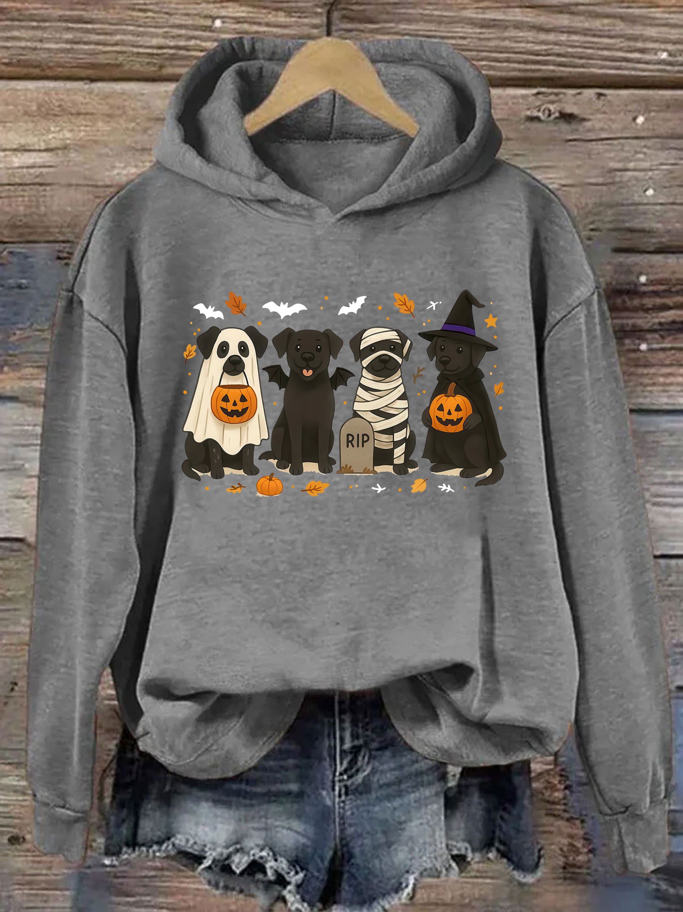 Halloween Black Lab Hoodie
