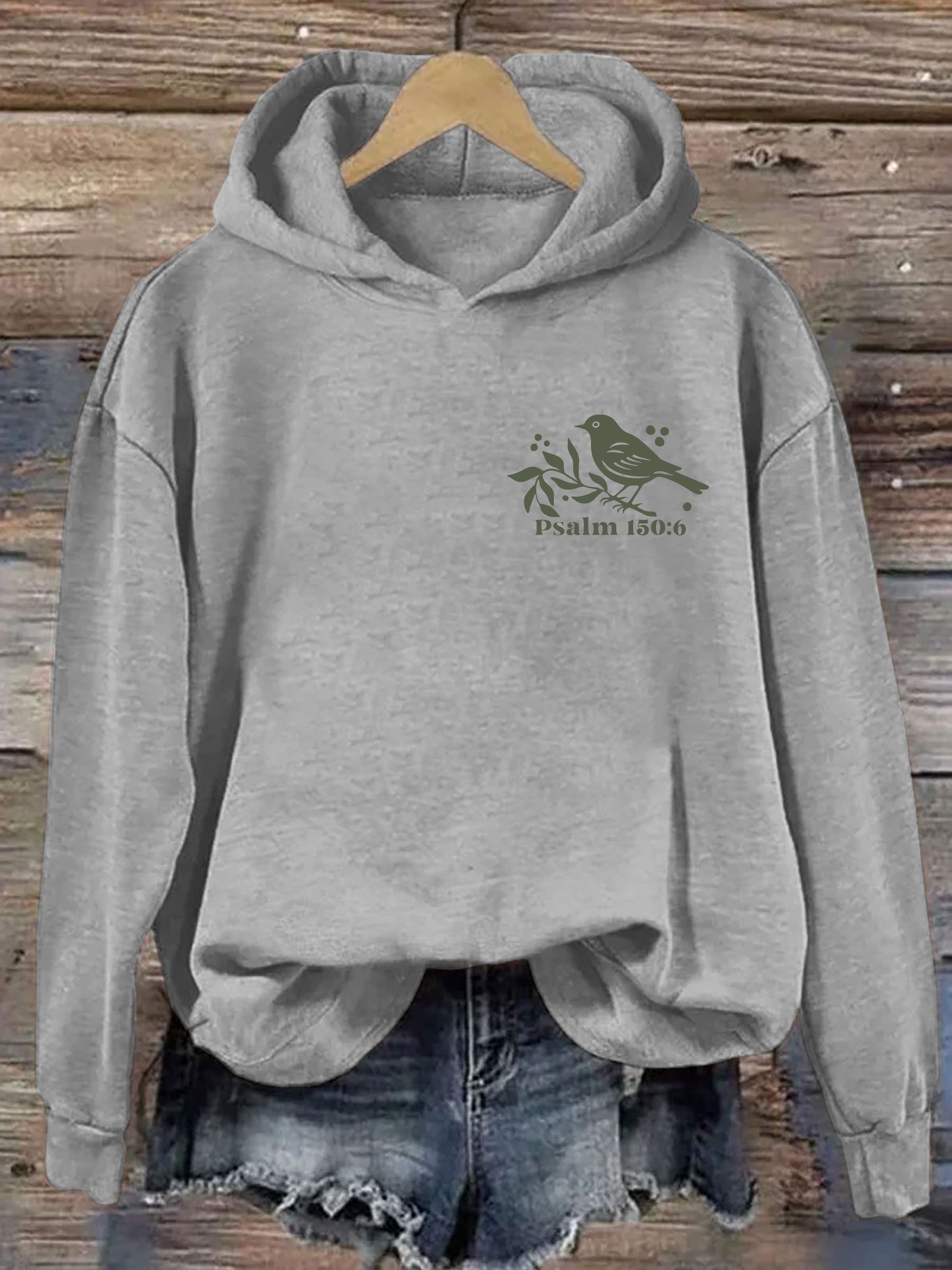 Vintage Faith Based Psalm 150:6 Christian Graphics Hoodie